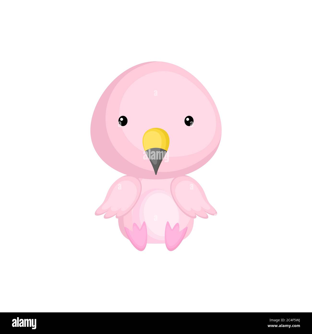 Mignon Bebe Flamant Assis Isole Sur Fond Blanc Adorable Personnage Animal Pour La Conception D Album Album Carte Invitation Sur La Douche De Bebe Image Vectorielle Stock Alamy