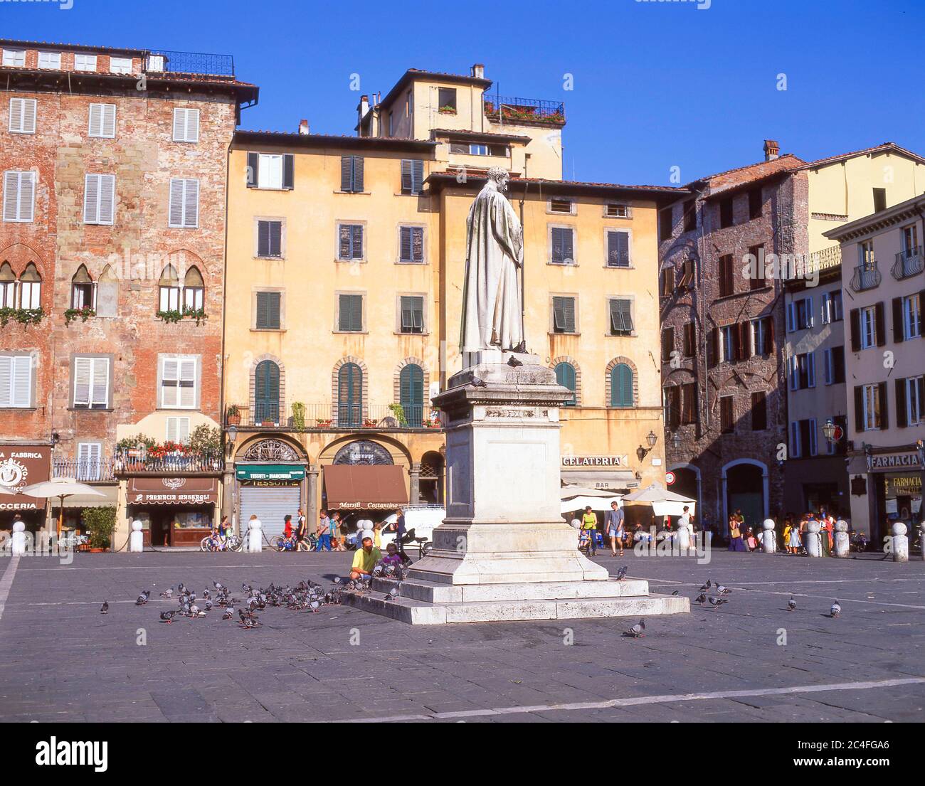 Piazza San Michele, Lucca, région Toscane, Italie Banque D'Images