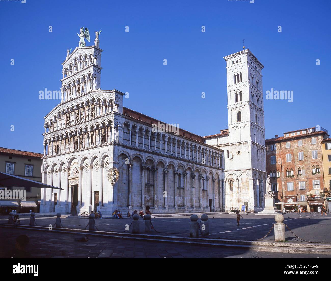 San Michele à Forno, Piazza San Michele, Lucca, région Toscane, Italie Banque D'Images