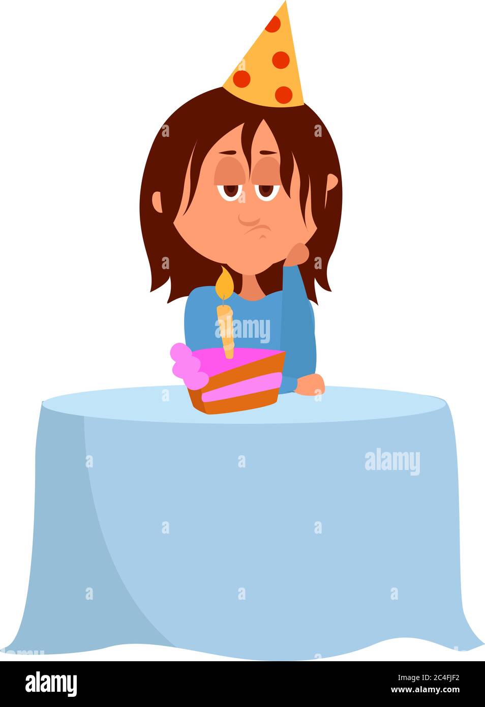 Anniversaire fille, illustration, vecteur sur fond blanc Illustration de Vecteur