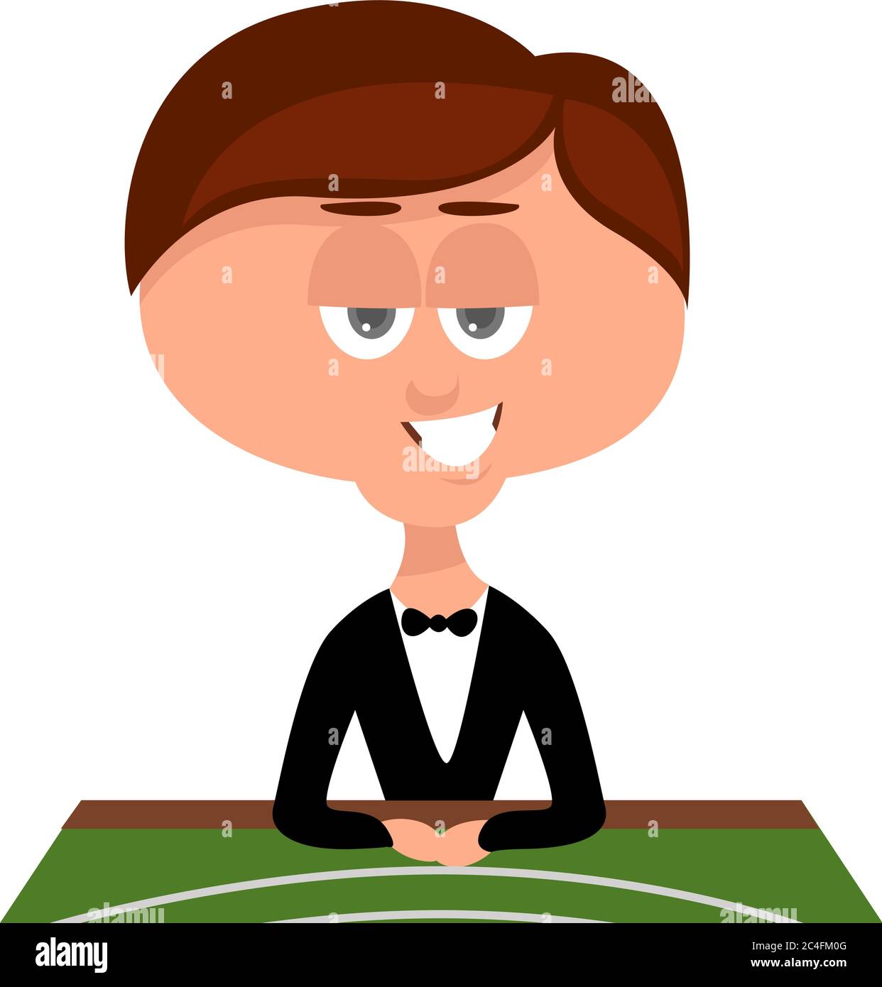 Croupier, illustration, vecteur sur fond blanc Illustration de Vecteur