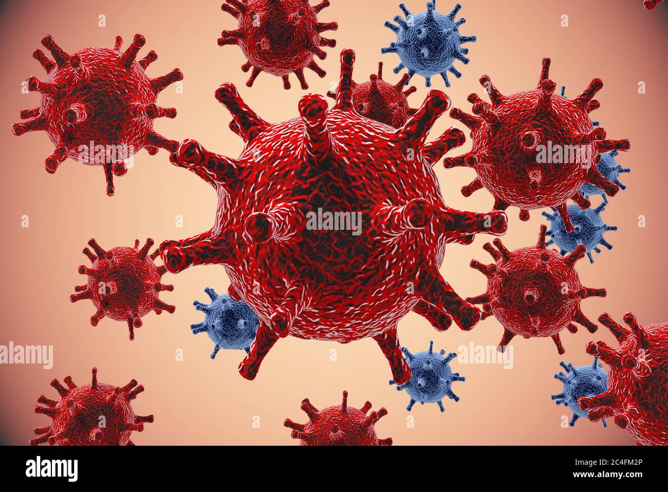Concept graphique du virus corona qui est devenu une pandémie en 2020 Banque D'Images