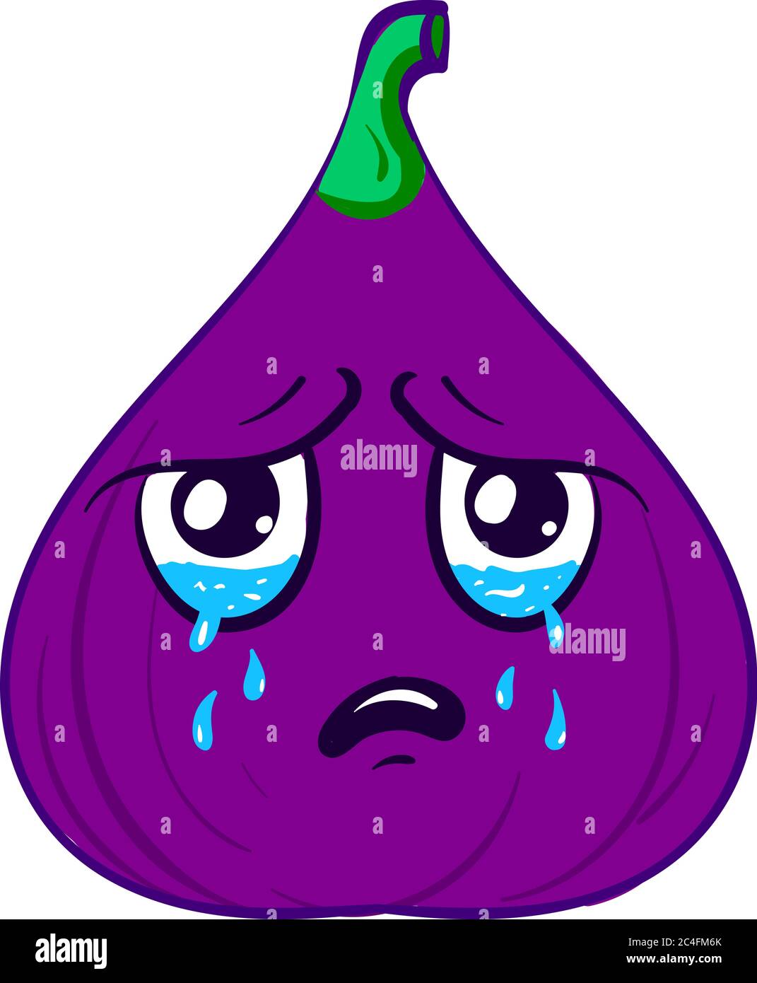 Pleurs de la fig., illustration, vecteur sur fond blanc Illustration de Vecteur