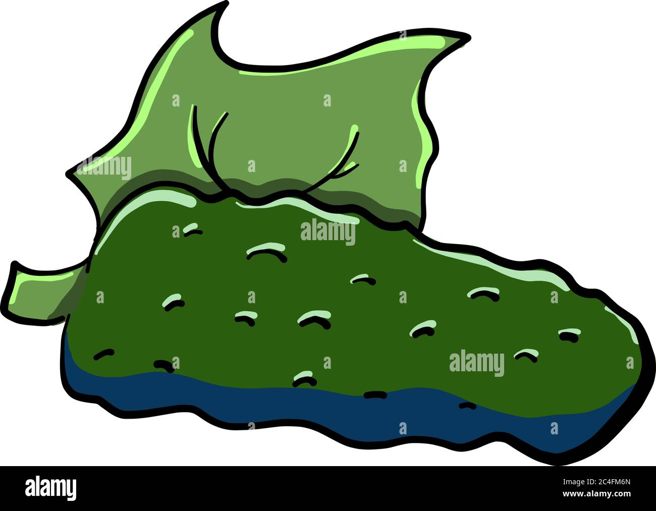 Concombre vert, illustration, vecteur sur fond blanc Illustration de Vecteur