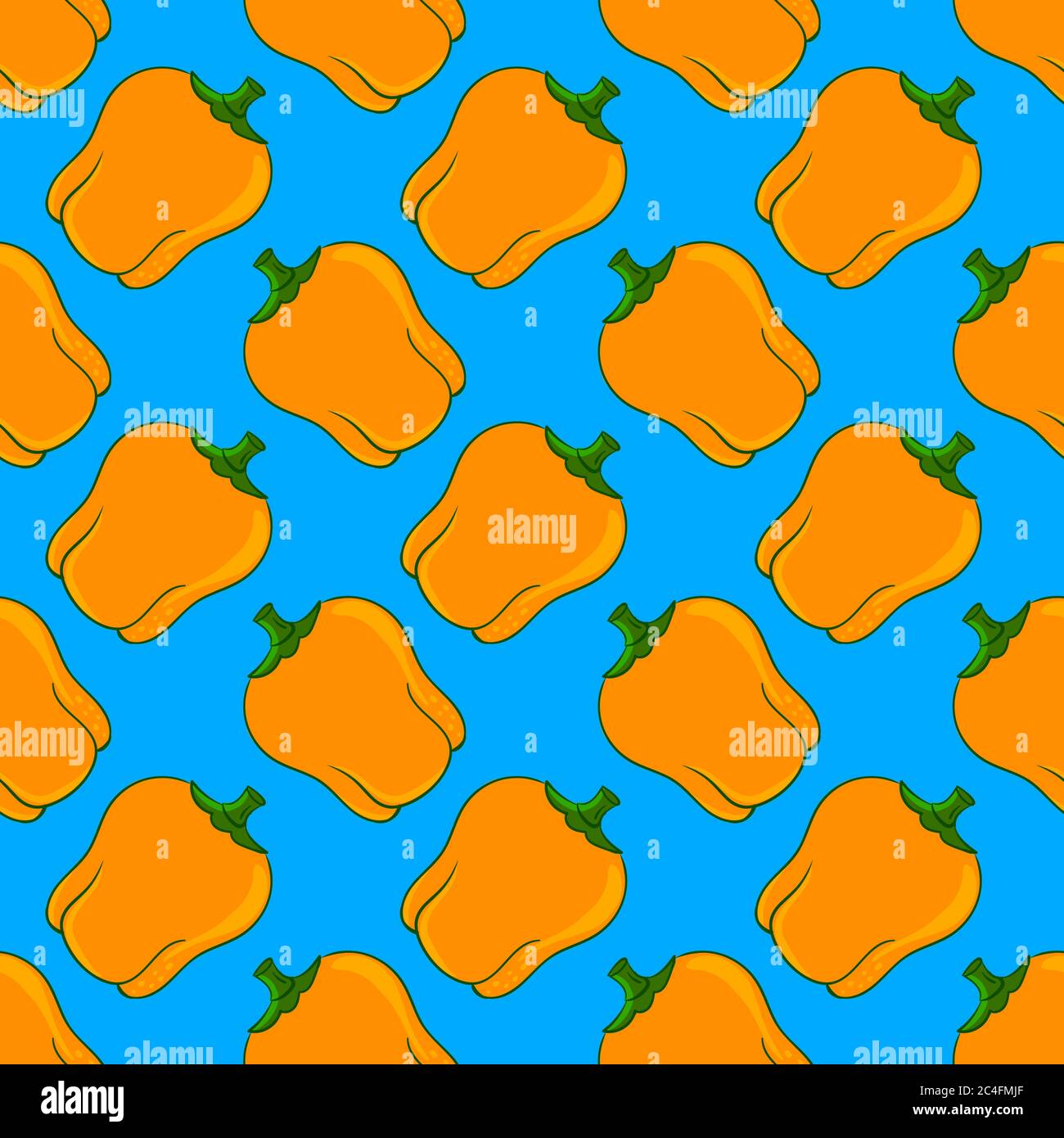 Motif poivre, motif sans couture sur fond bleu. Illustration de Vecteur