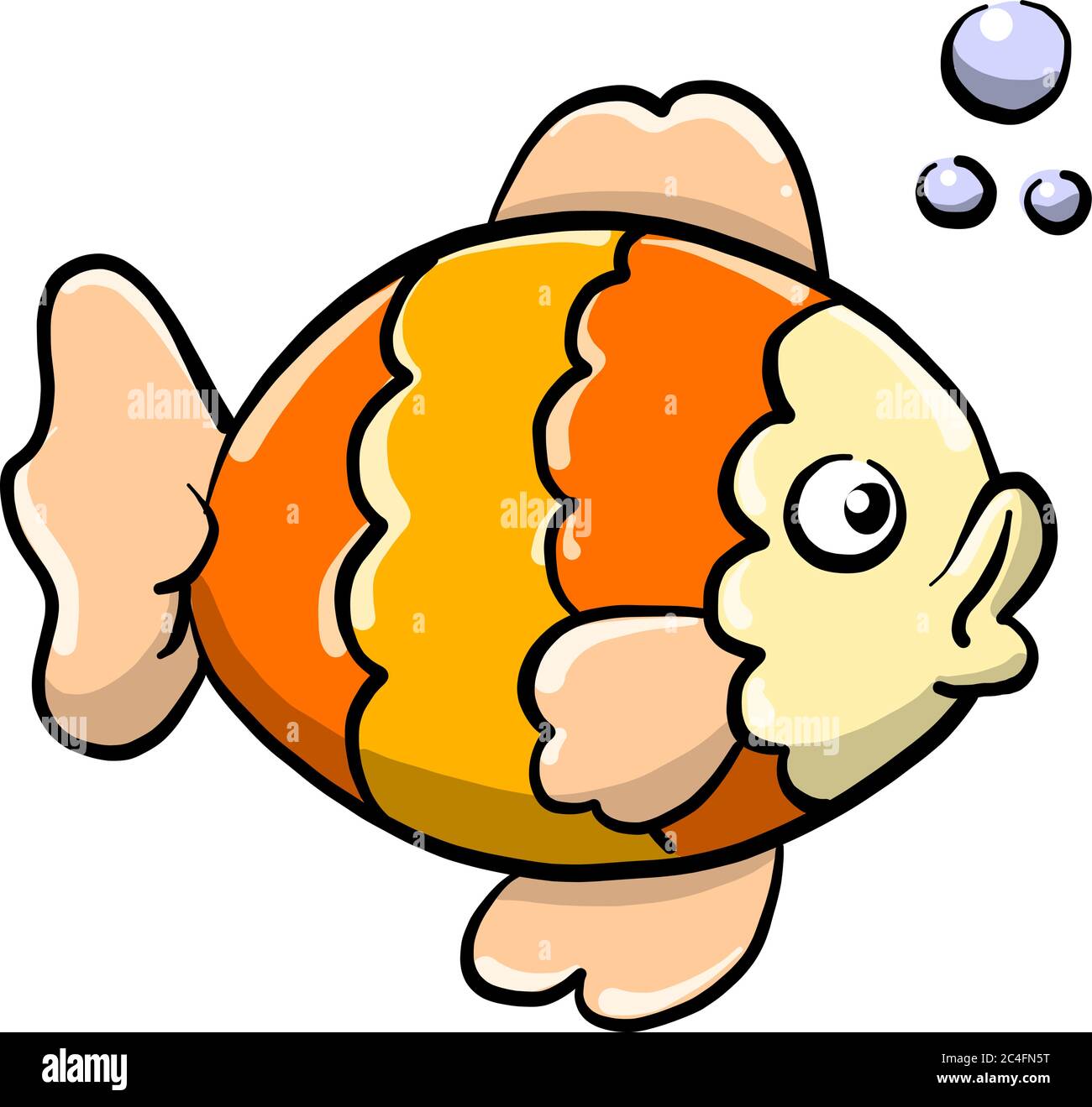 Poissons sous l'eau, illustration, vecteur sur fond blanc Illustration de Vecteur