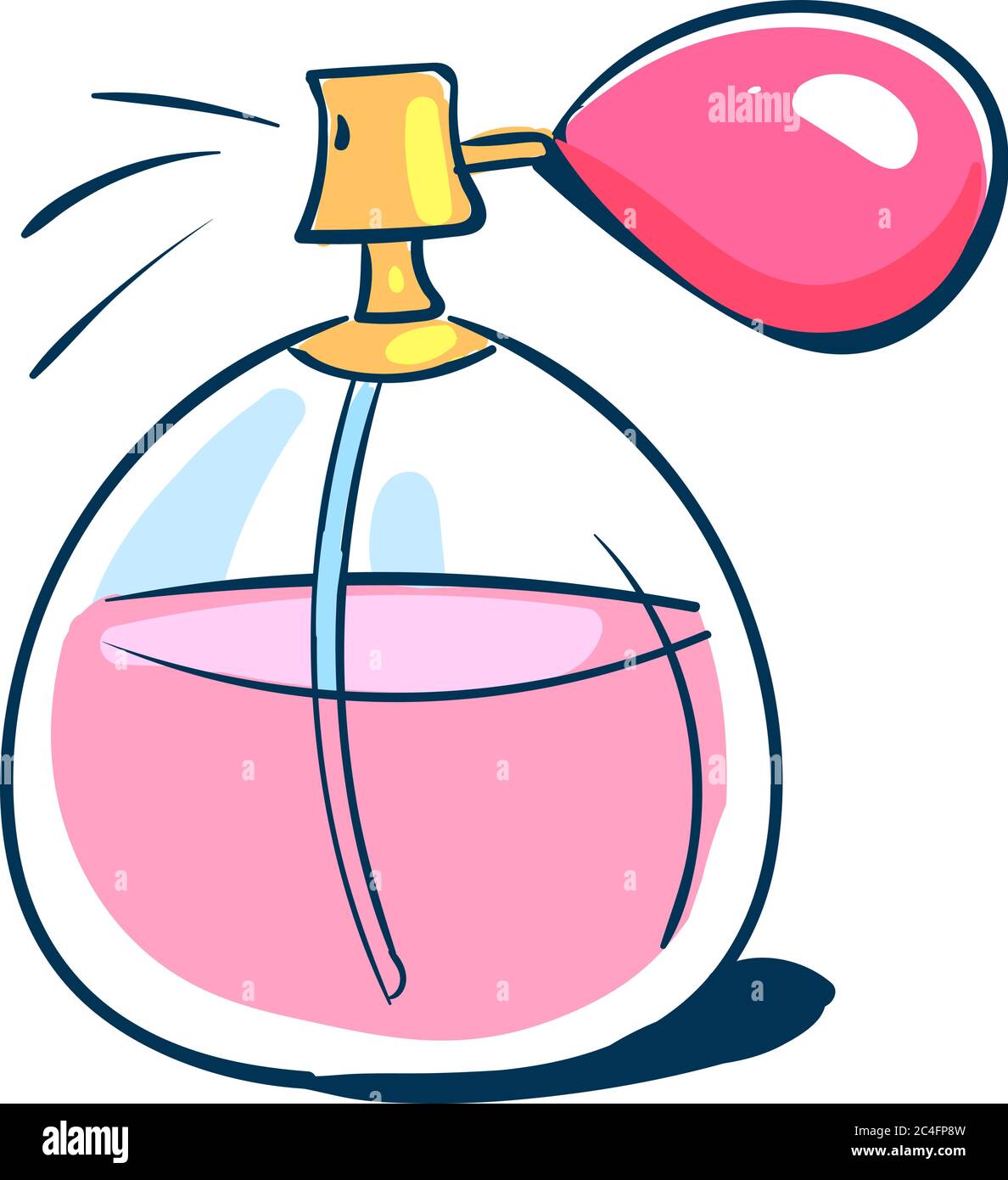 Flacon de parfum, illustration, vecteur sur fond blanc Illustration de Vecteur