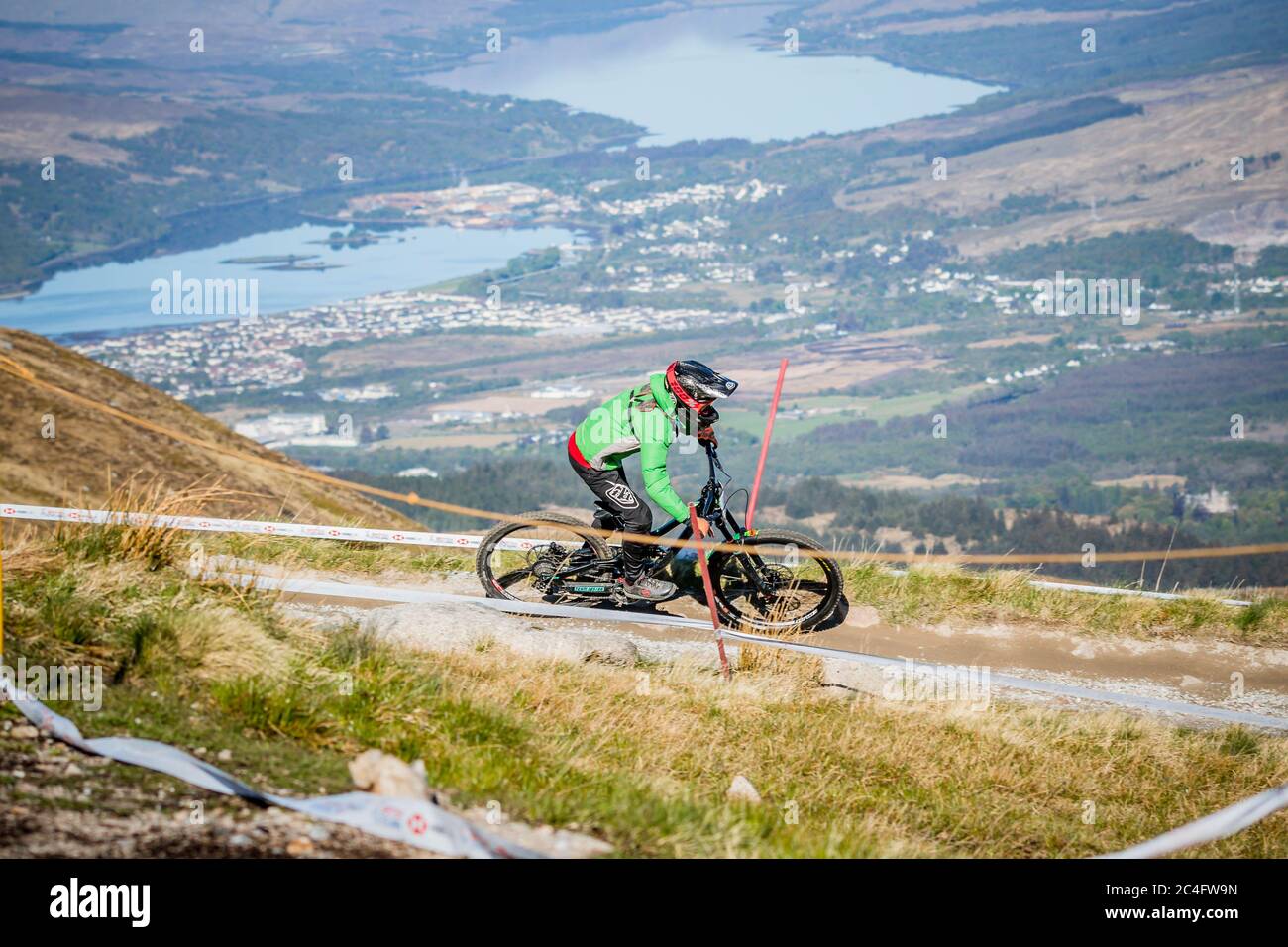 Course de vélo alpin Mountain, Écosse Banque D'Images