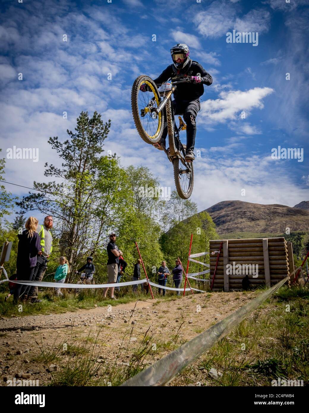Course de vélo alpin Mountain, Écosse Banque D'Images