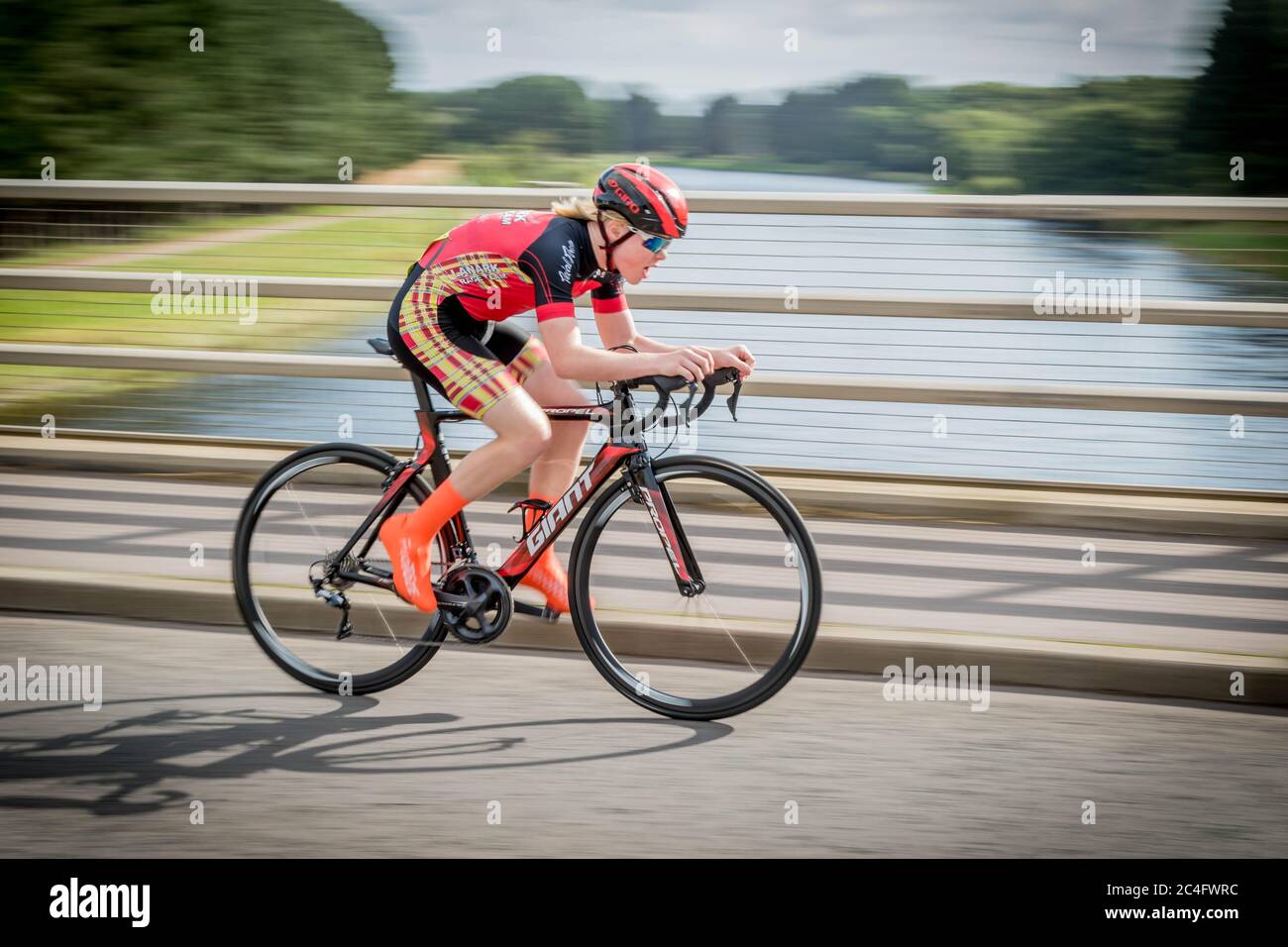 Corey Whiteford, course de vélo, Écosse Banque D'Images