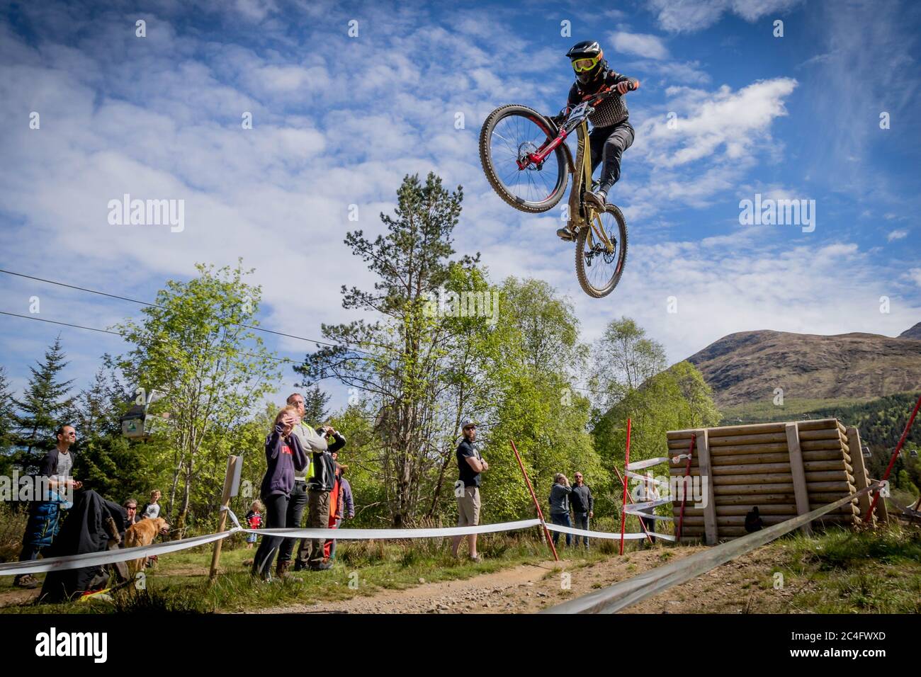 Course de vélo alpin Mountain, Écosse Banque D'Images