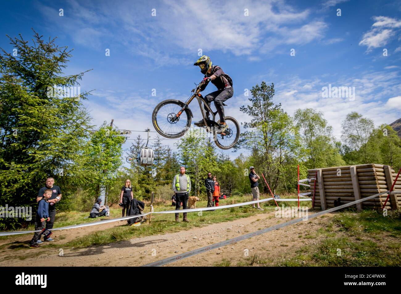 Course de vélo alpin Mountain, Écosse Banque D'Images