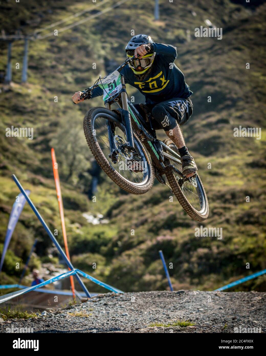 Course de vélo alpin Mountain, Écosse Banque D'Images