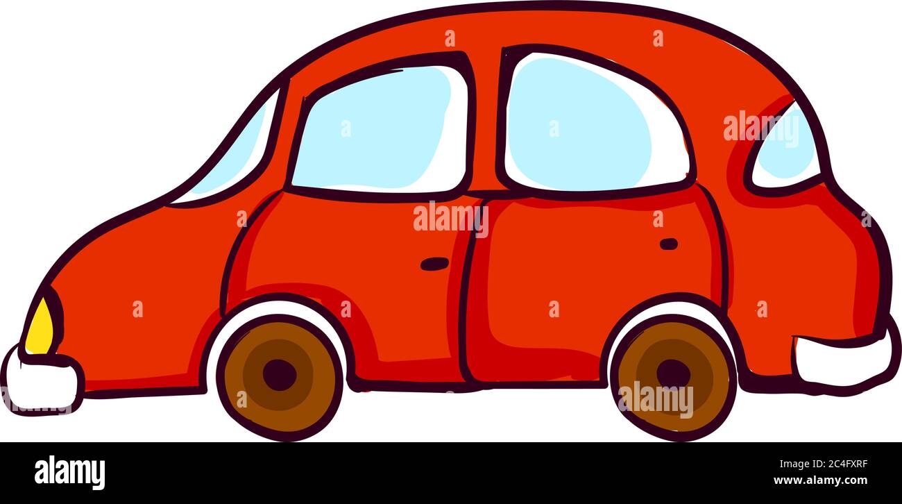 Petite voiture rouge, illustration, vecteur sur fond blanc Illustration de Vecteur Petite voiture rouge, illustration, vecteur sur fond blanc Illustration de Vecteur