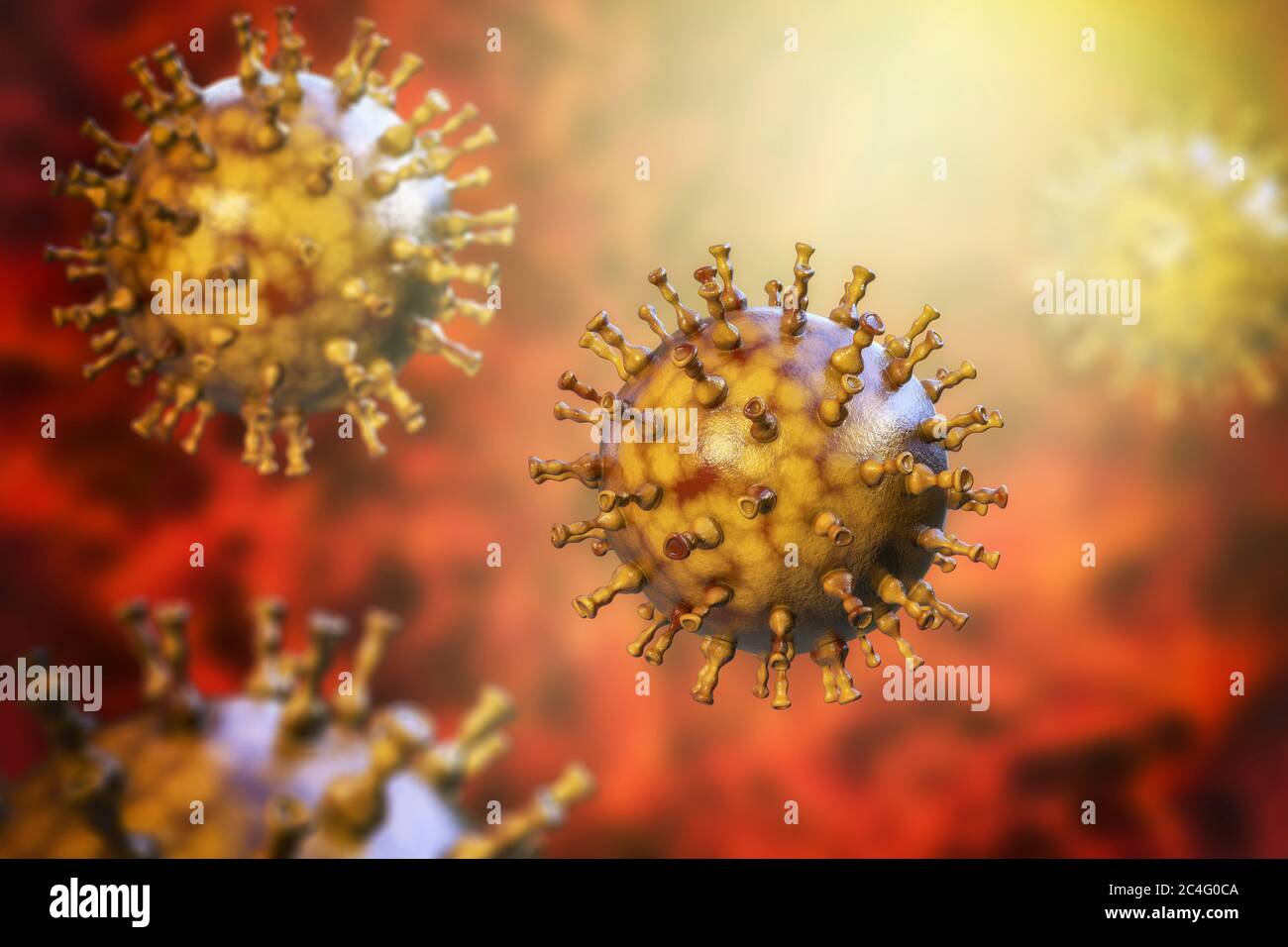 Illustration d'ordinateur d'un virus varicelle-zona particule, la cause de la varicelle et le zona. Virus varicelle-zona est également connu sous le nom de virus de l'herpès humain de type 3 (HHV-3). Banque D'Images