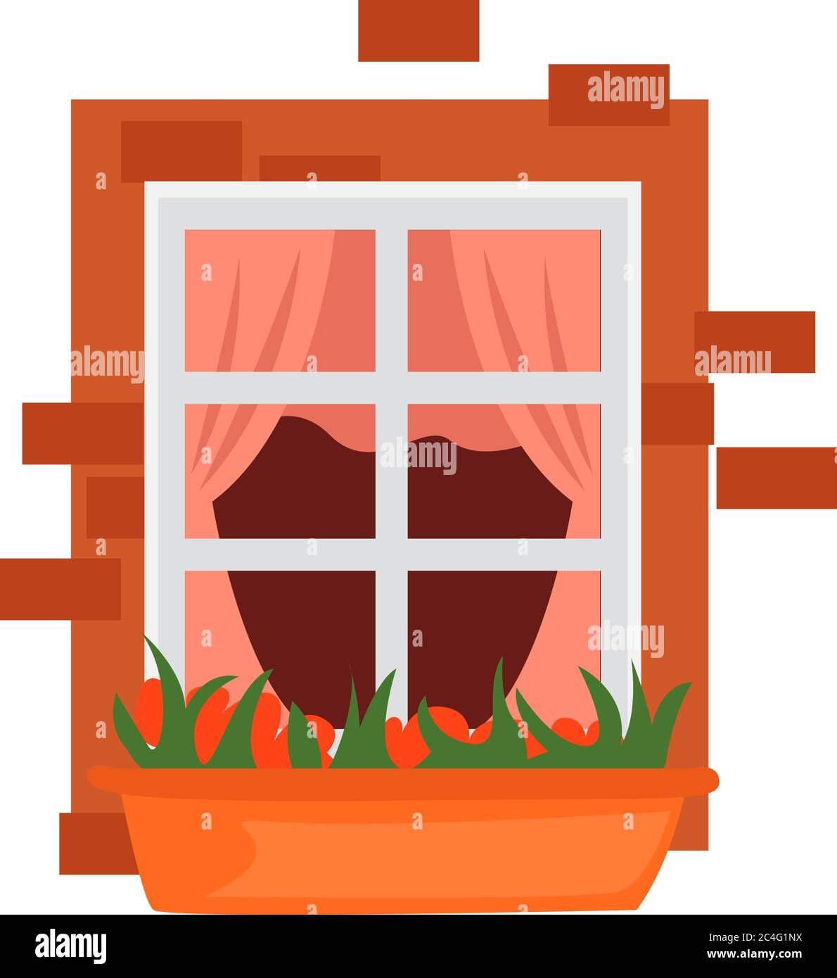Belle fenêtre, illustration, vecteur sur fond blanc Illustration de Vecteur