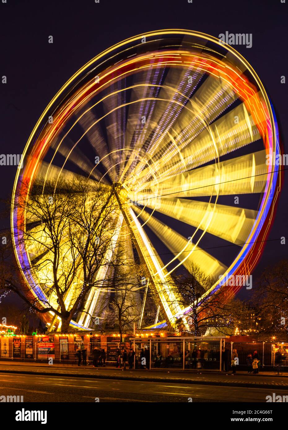 Grande roue de Princes Street, Gardens on New Yan Day, Édimbourg, Écosse, Royaume-Uni. Banque D'Images