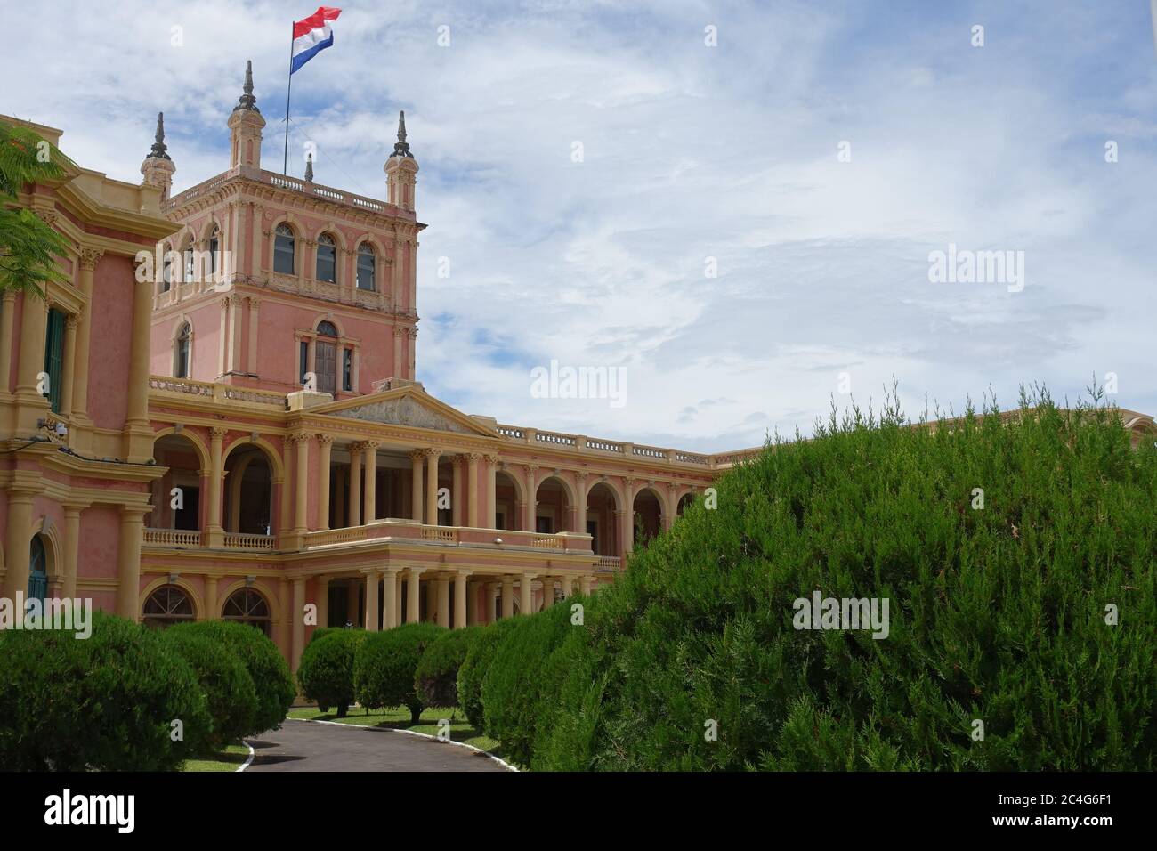 Paraguay Asunción - Bureau du gouvernement d'État Palacio de Lopez Banque D'Images