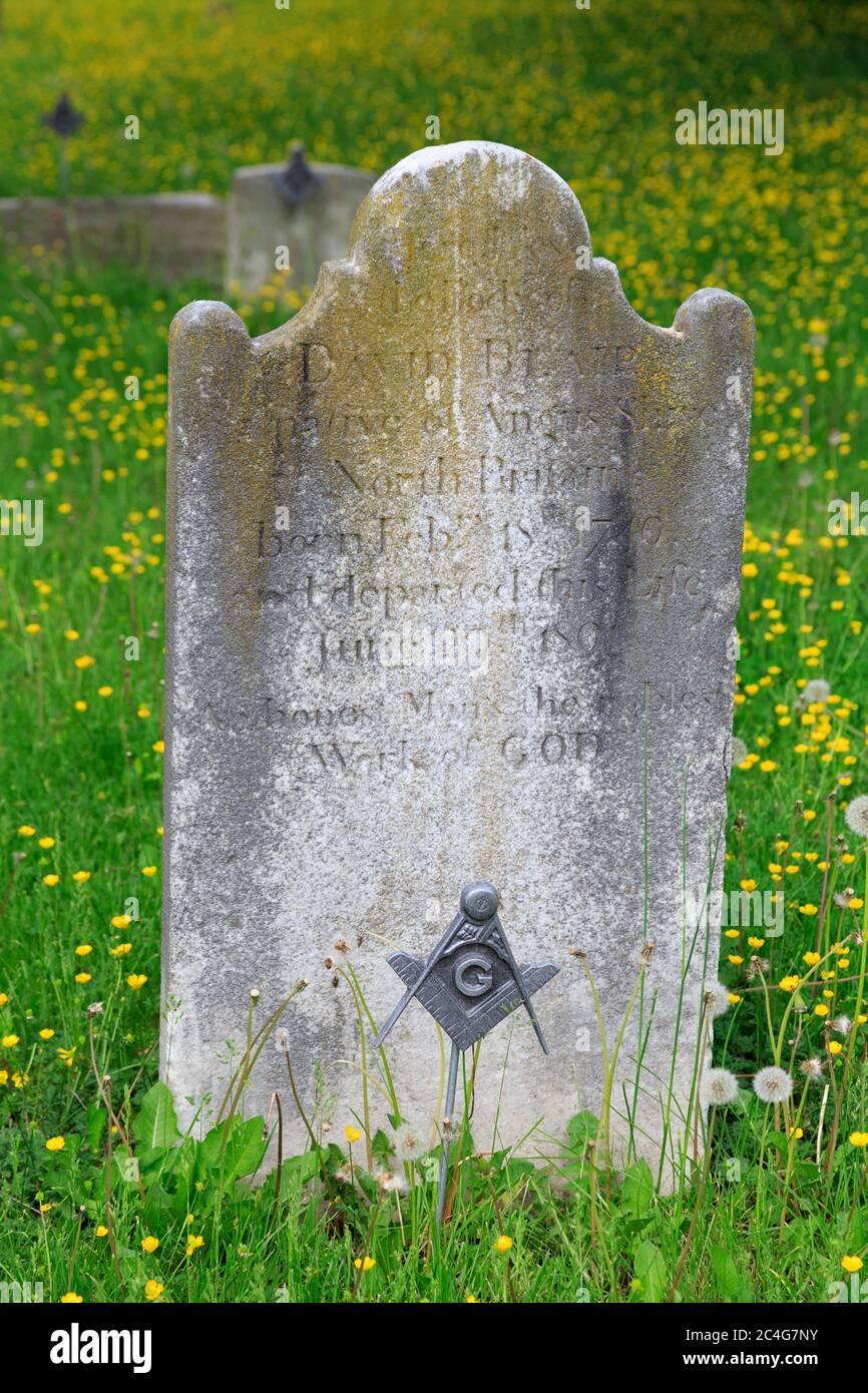 Cimetière maçonnique, Fredericksburg, Virginie, États-Unis Banque D'Images