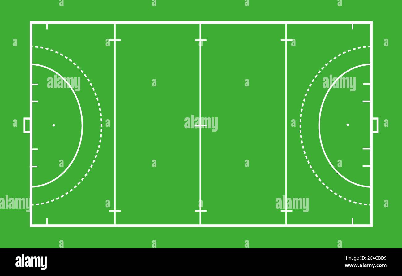 illustration vectorielle de la vue de dessus du terrain de hockey Illustration de Vecteur