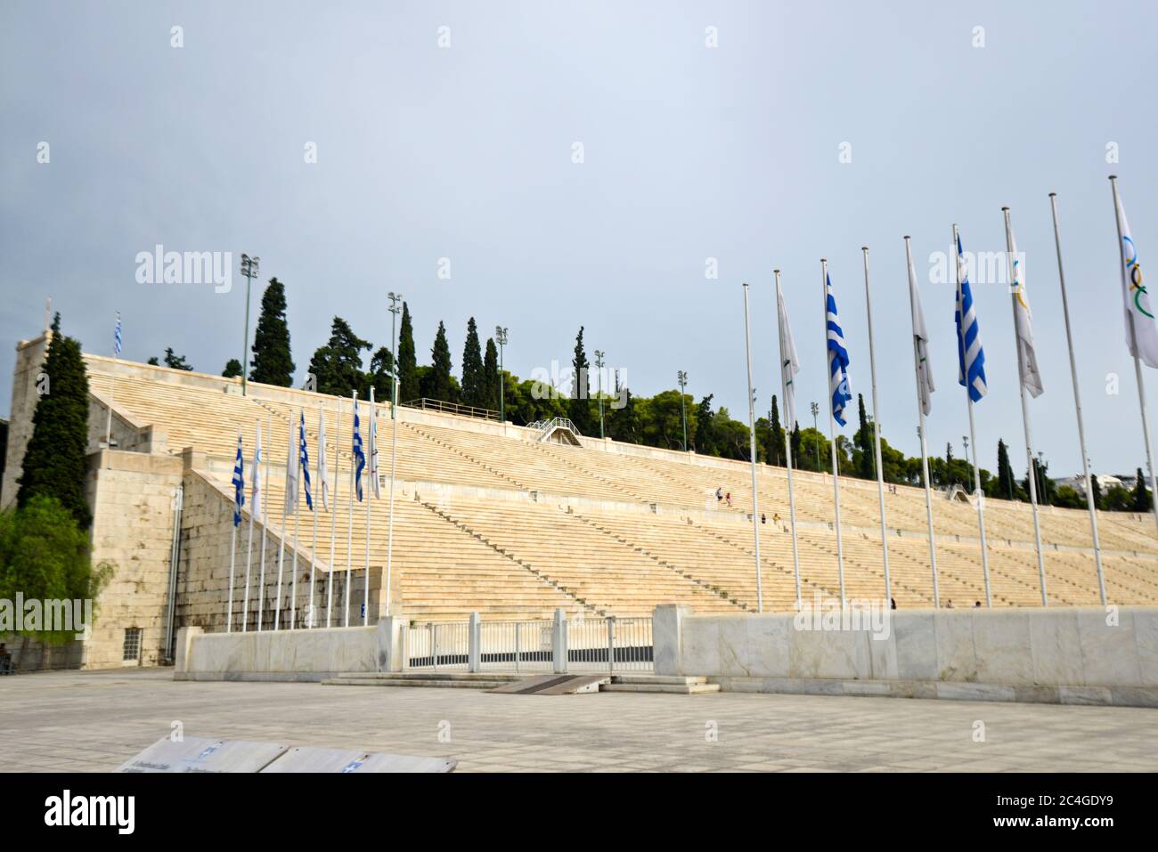 Entrée au stade olympique panathénaïque. Athènes, Grèce Banque D'Images