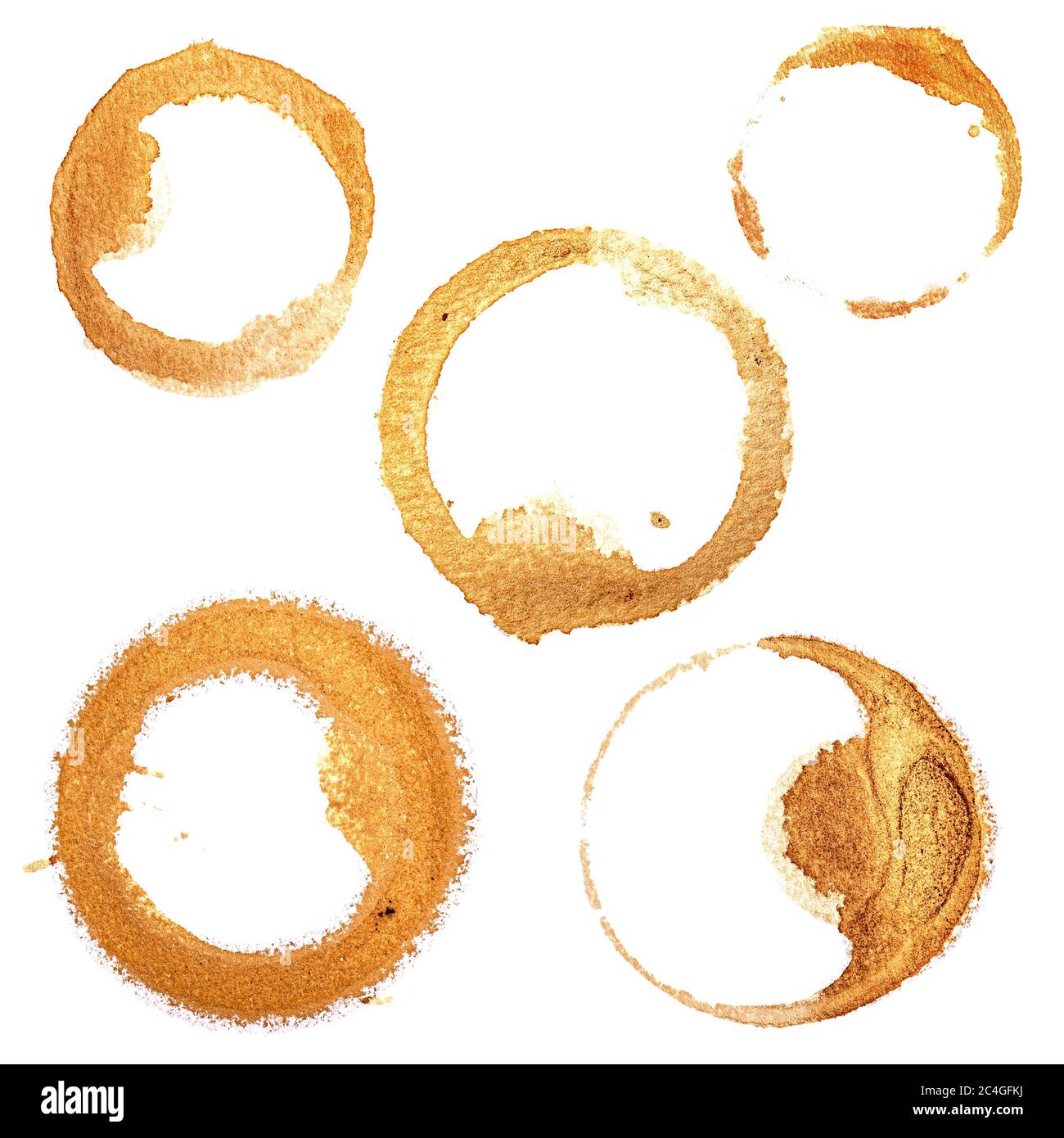 Différentes couleurs pour tasse de café sur fond blanc Banque D'Images