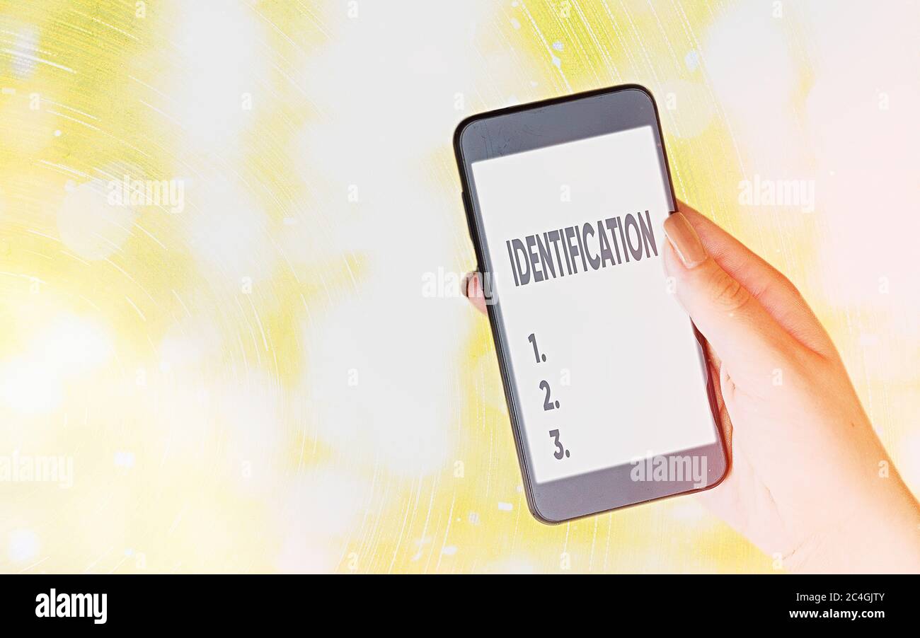 Écriture écriture écriture texte identification. Photo conceptuelle action ou procédure