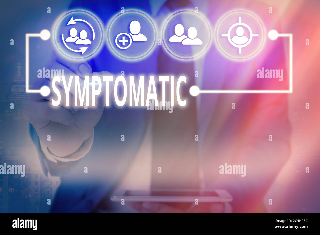 Note d'écriture montrant symptomatique. Concept d'affaires pour servir de symptôme ou de signe en particulier de quelque chose de indésirable information technologie numérique n Banque D'Images