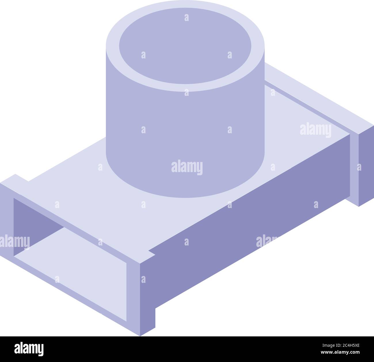 Tuyau de ventilation, l'icône de style isométrique Illustration de Vecteur