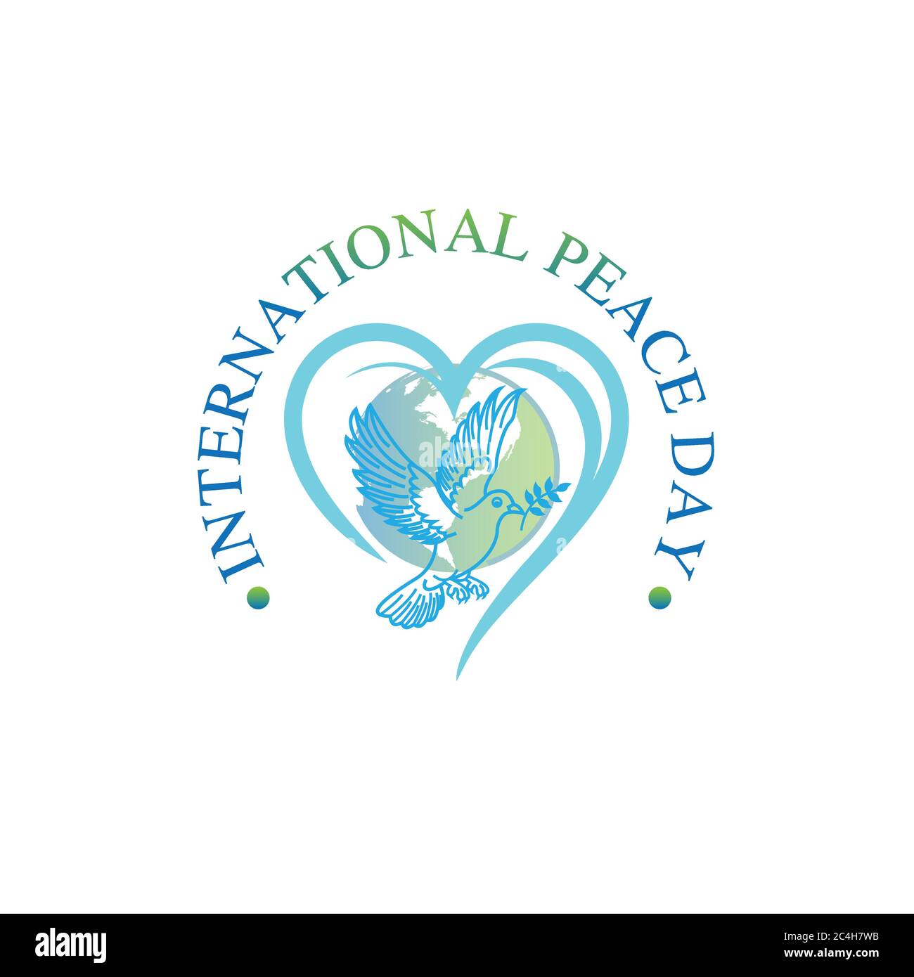 21 septembre, journée internationale de la paix. Illustration concept présent paix monde. Illustration vectorielle. Illustration de Vecteur