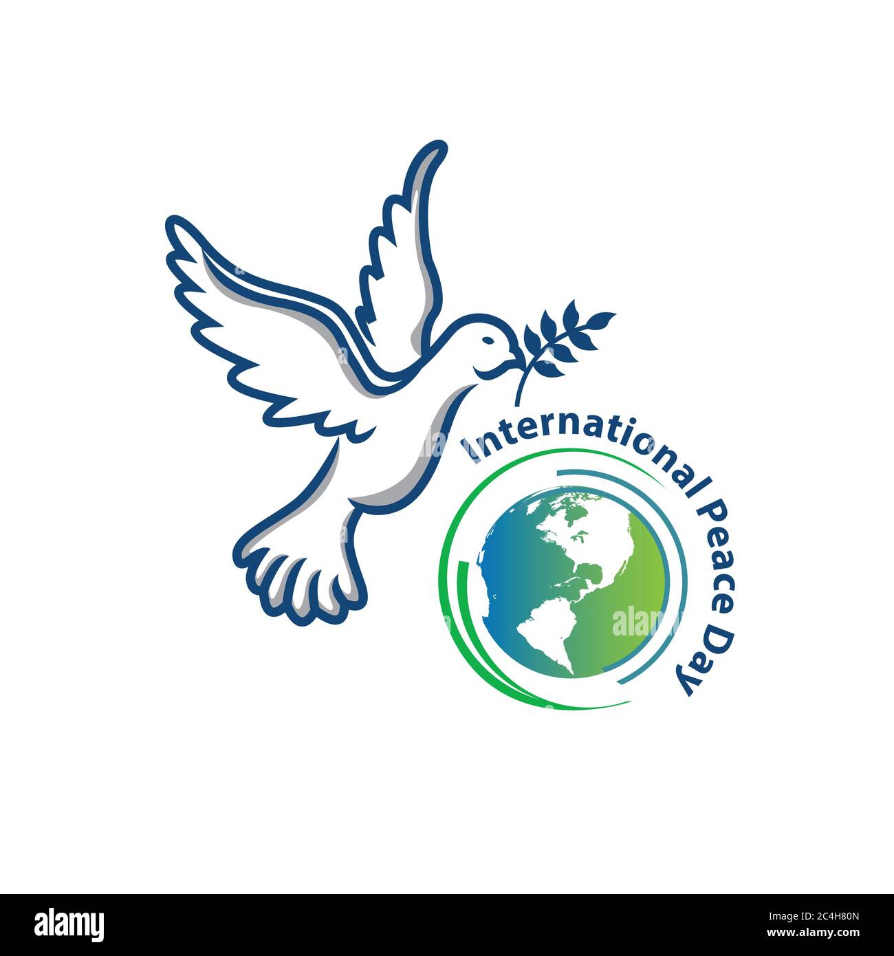 21 septembre, journée internationale de la paix. Illustration concept présent paix monde. Illustration vectorielle. Illustration de Vecteur