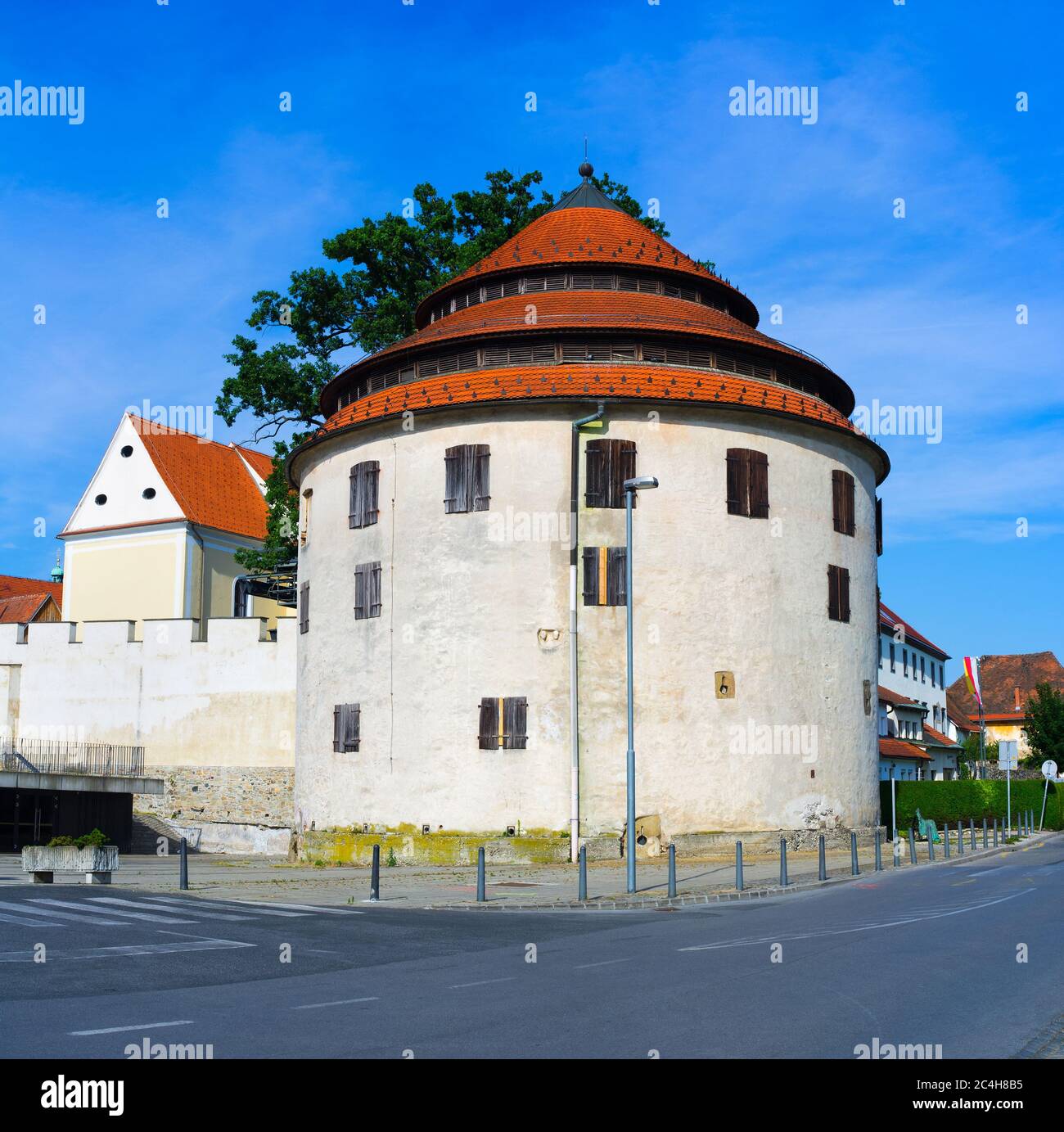 Tour de jugement ( Sodni stolp ), Carême, Maribor, Slovénie - site historique et buidling du XIVe siècle. Banque D'Images