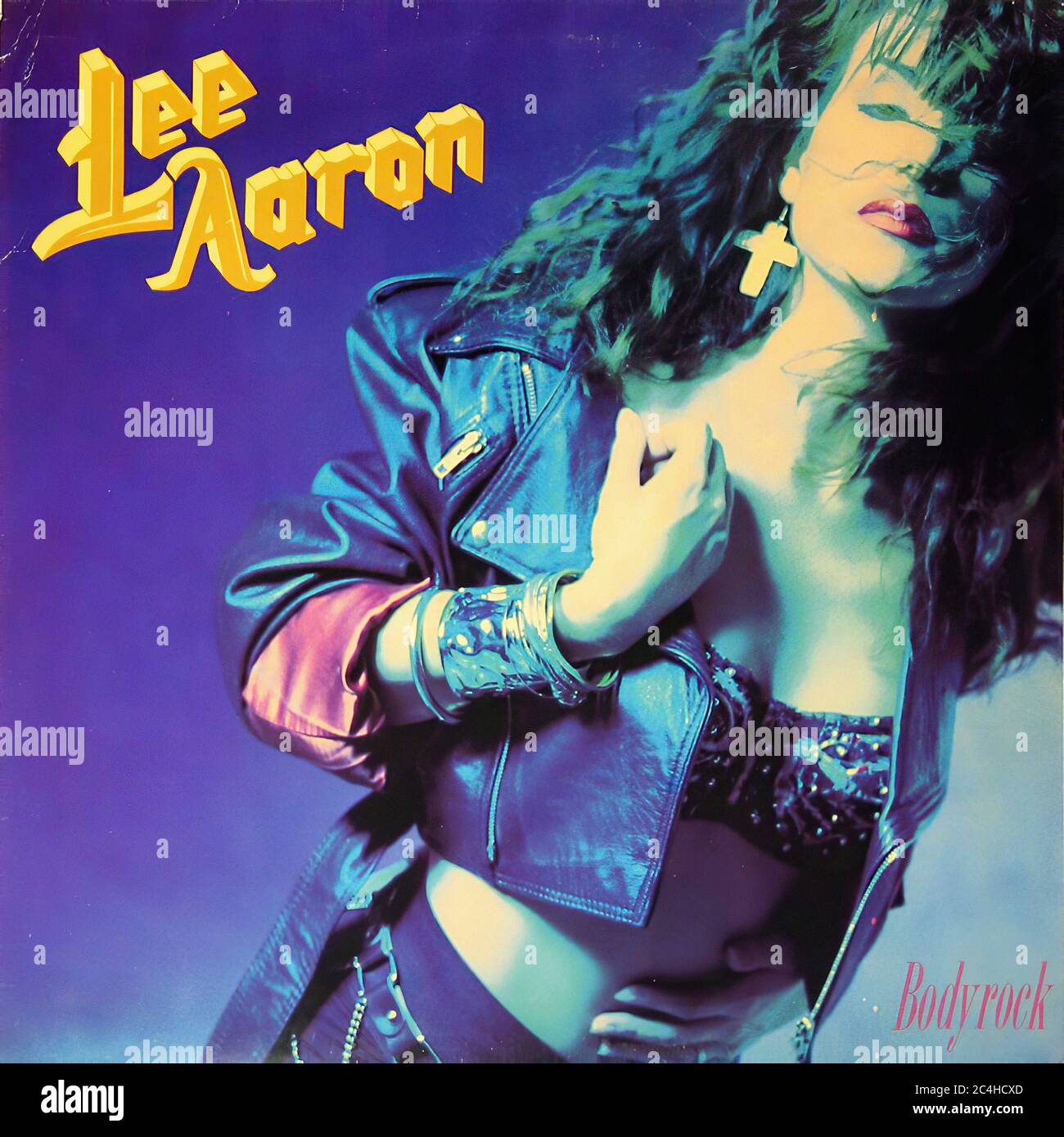 Lee Aaron Bodyrock 12'' Vinyl LP - couverture Vintage Banque D'Images