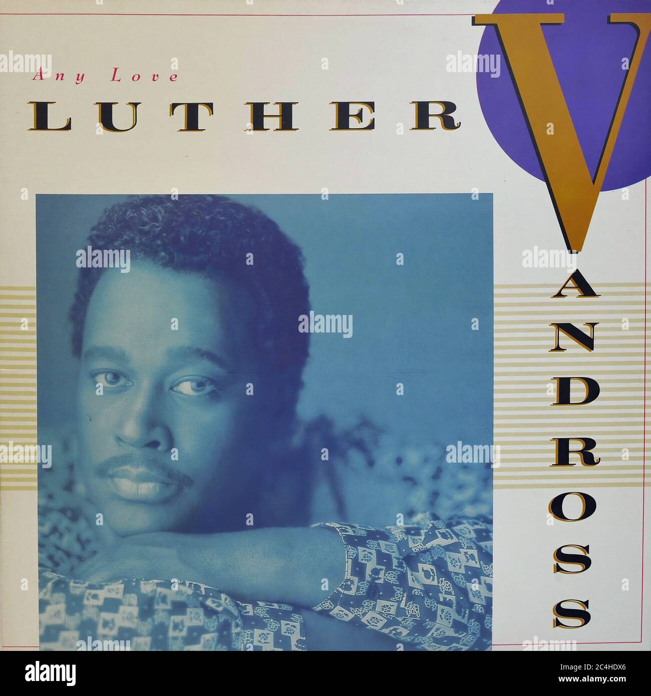 Luther - Auto-titré Luther Vandross 12'' Vinyl LP - Vintage Cover Banque D'Images