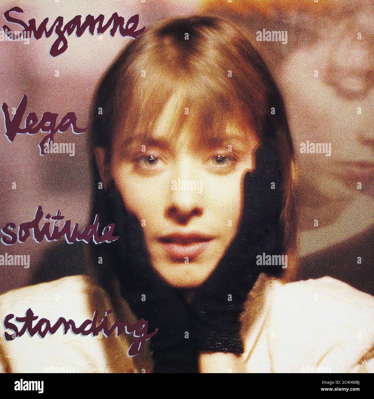 Suzanne Vega Solitude Standing 12'' LP Vinyl - couverture Vintage Record Banque D'Images