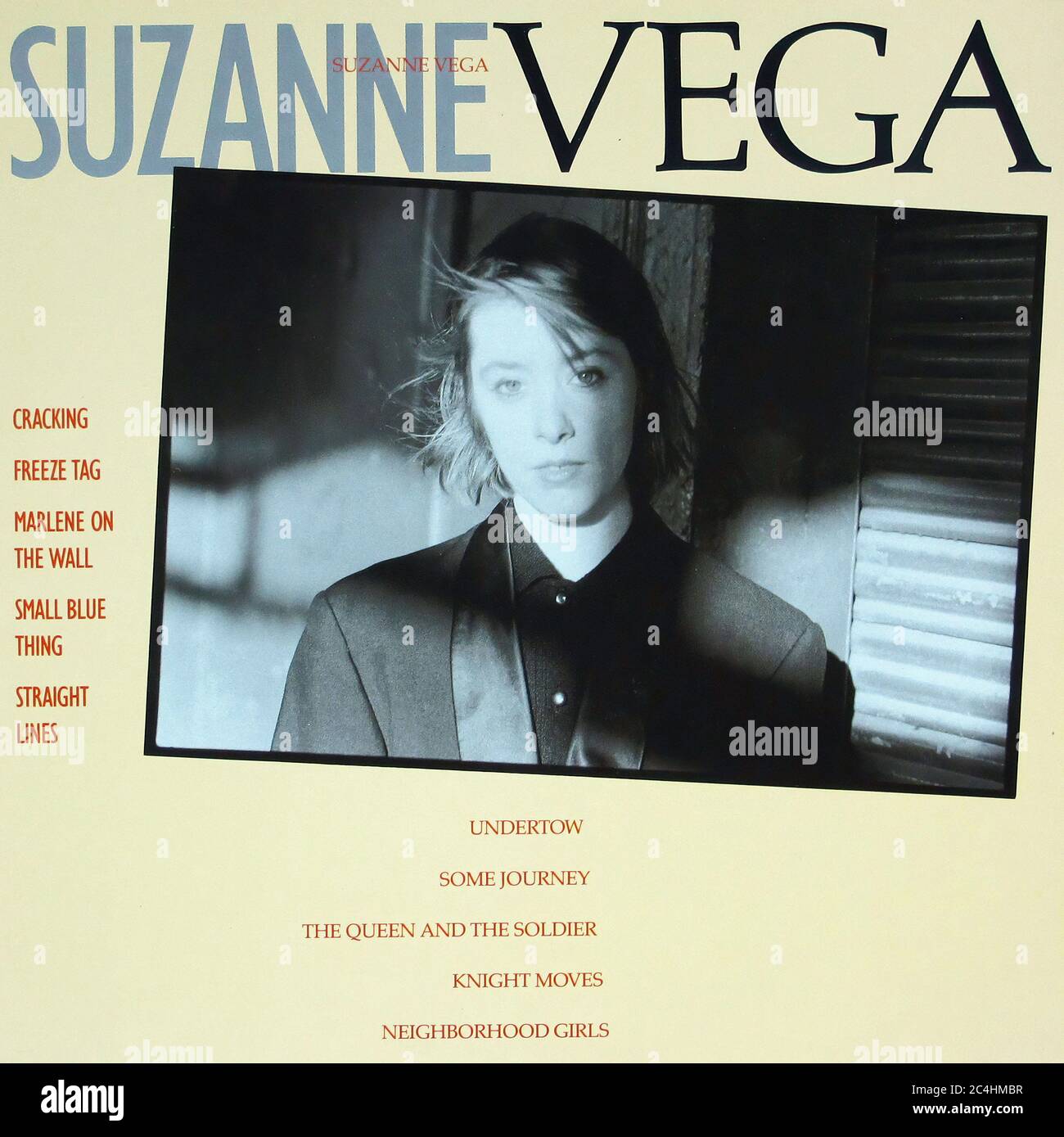 Suzanne Vega St autotitrée vinyle 12'' LP - couverture Vintage Record Banque D'Images
