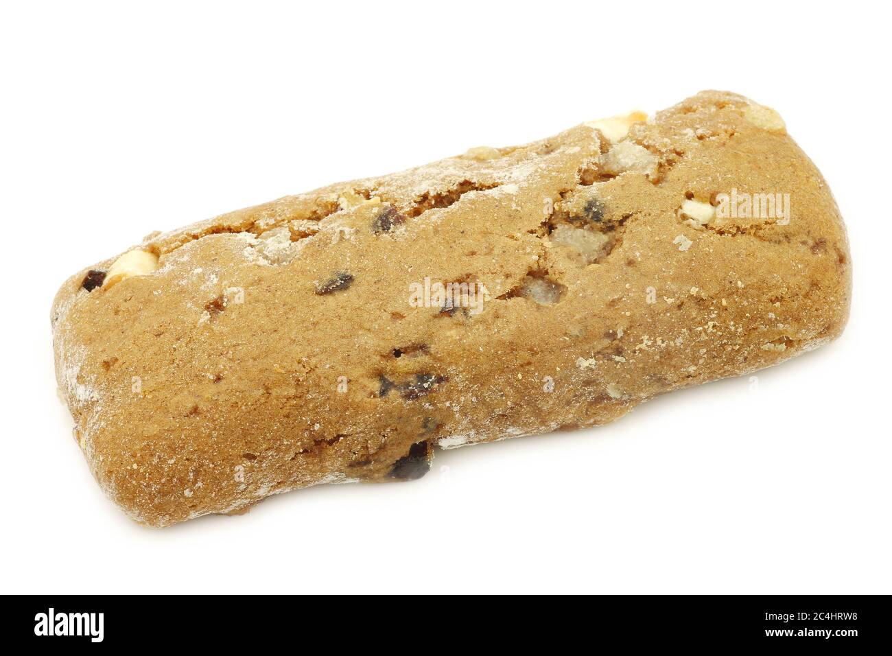 biscuit au canneberge et au chocolat sur fond blanc Banque D'Images