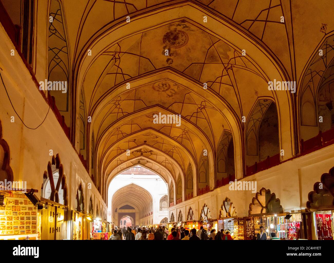 Meena Bazar, fort Rouge, Delhi, Inde Banque D'Images