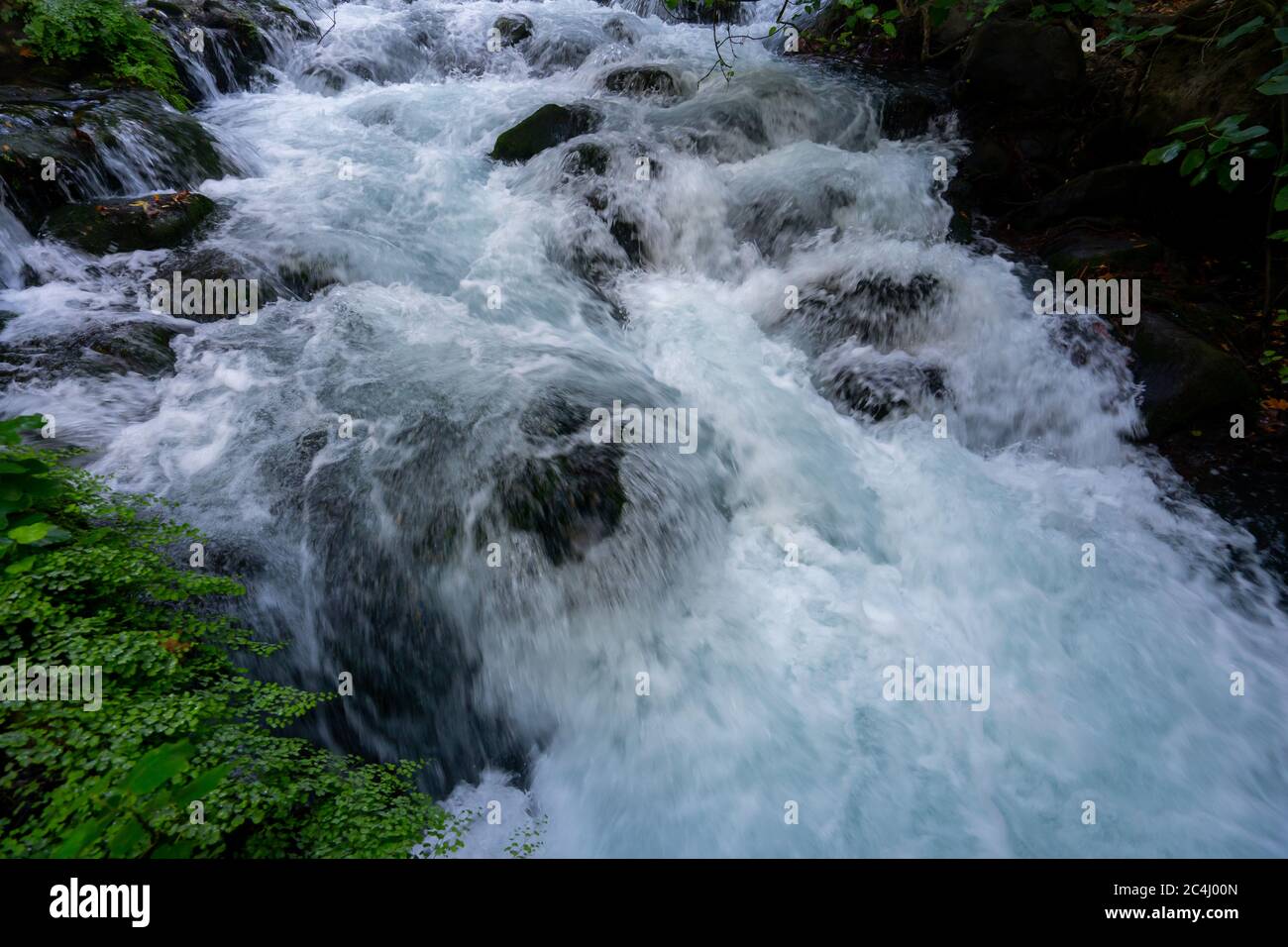 Hermon Stream - Banias Stream- ahal Hermon également connu sous le nom de Nahal Banias est une rivière dans le Golan Heights. C'est l'extrême est des trois principaux norther Banque D'Images