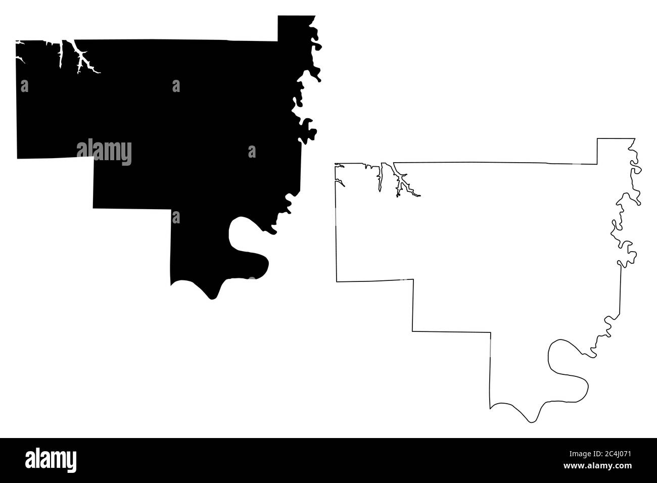 Crawford County, Indiana (comté des États-Unis, États-Unis d'Amérique, États-Unis, États-Unis) carte illustration vectorielle, scribble sketch carte Crawford Illustration de Vecteur