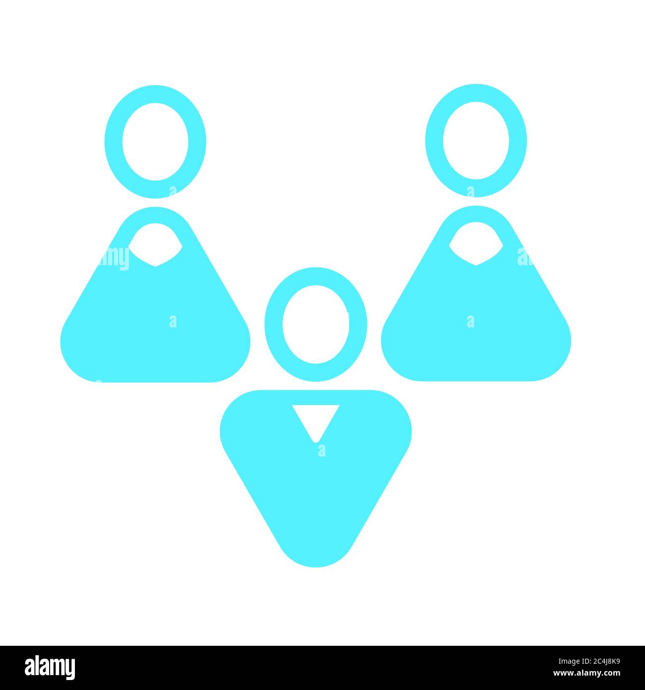 Icône utilisateur moderne - White man sur le dessus Banque D'Images