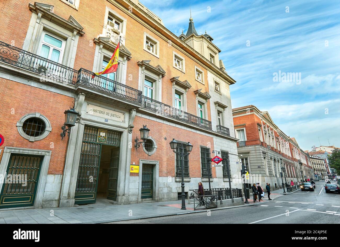 Siège du Ministère de la justice. Madrid, Espagne. Banque D'Images