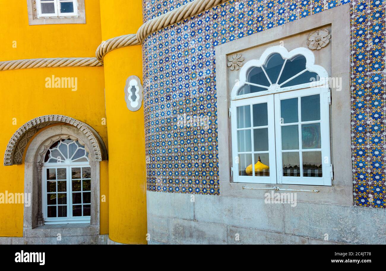 Portugal Sintra Palacio National da Pena Banque D'Images