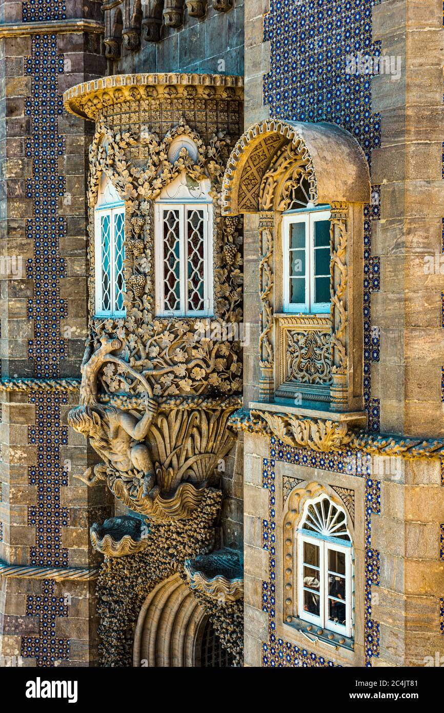 Portugal Sintra Palacio National da Pena Banque D'Images