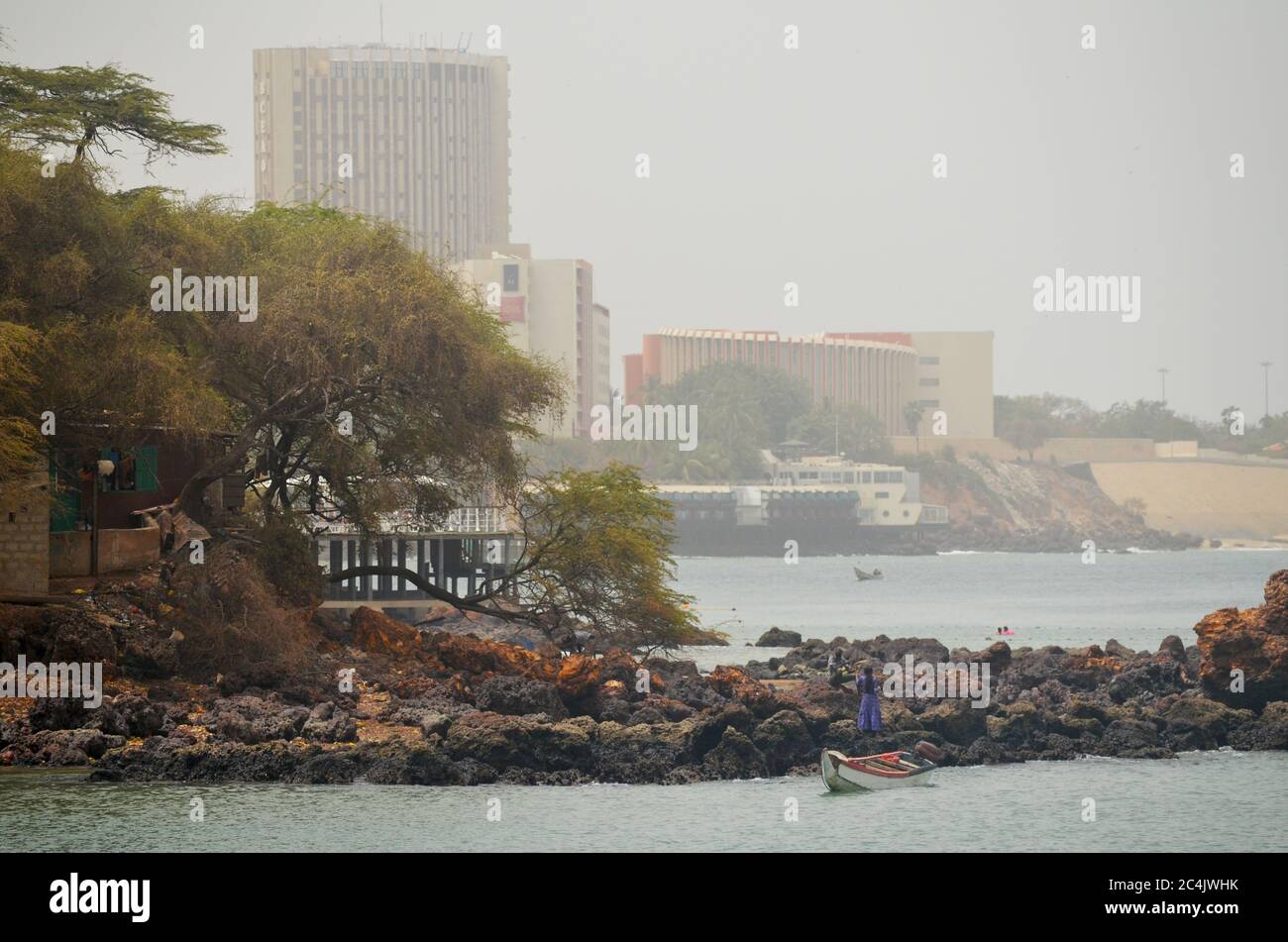 Vue sur le front de mer de Dakar Banque D'Images