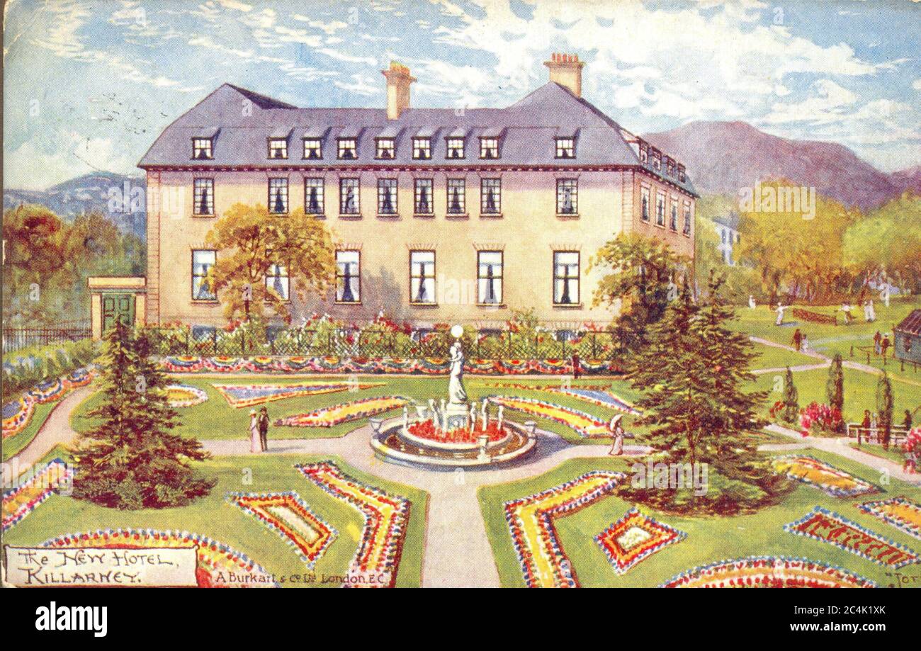 Carte Postale Ancienne Burgstädt 1922 - Hôtel Deutsches Haus (Künstlerkarte)