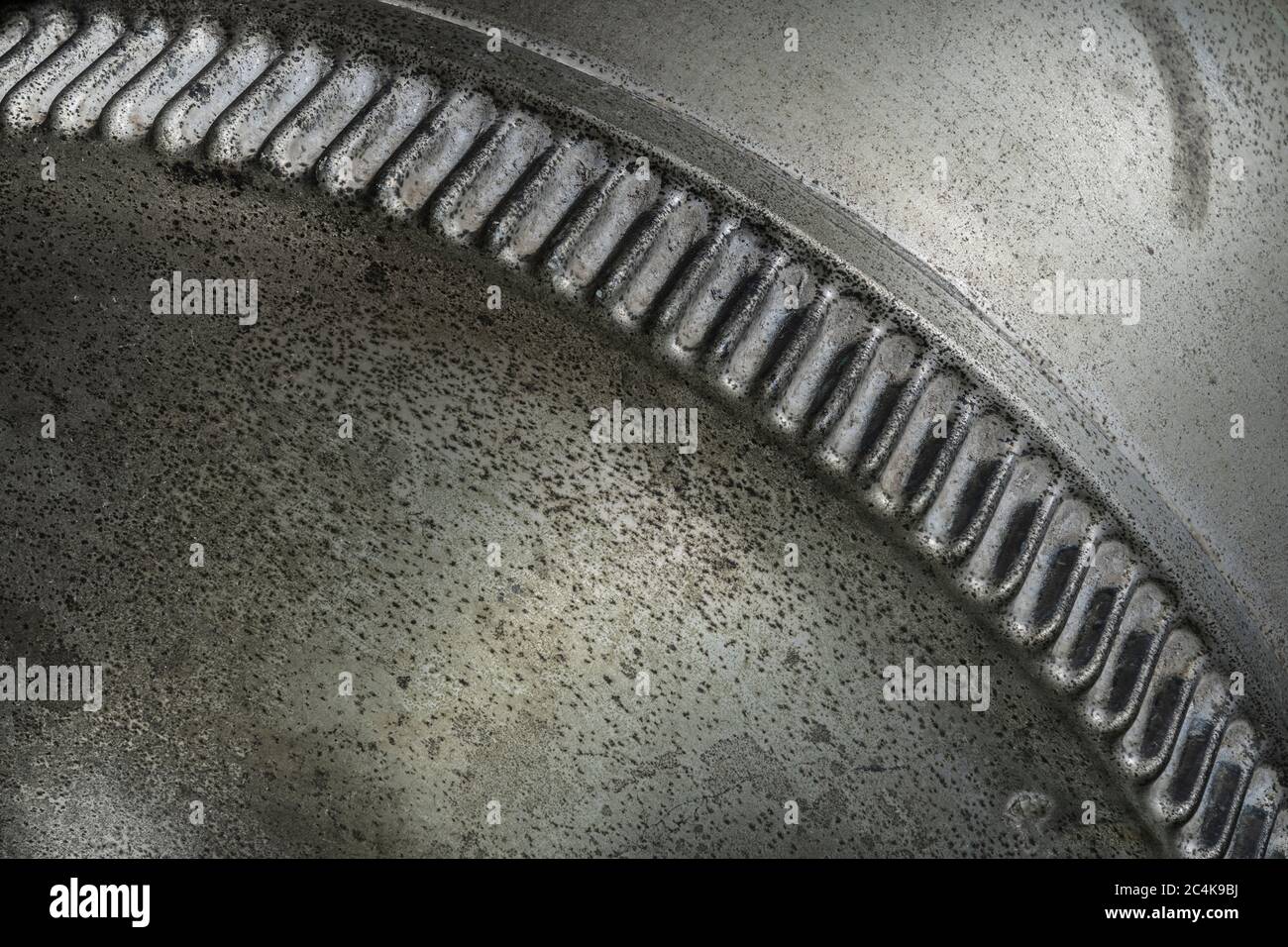 Détail d'un lave-linge historique. Banque D'Images