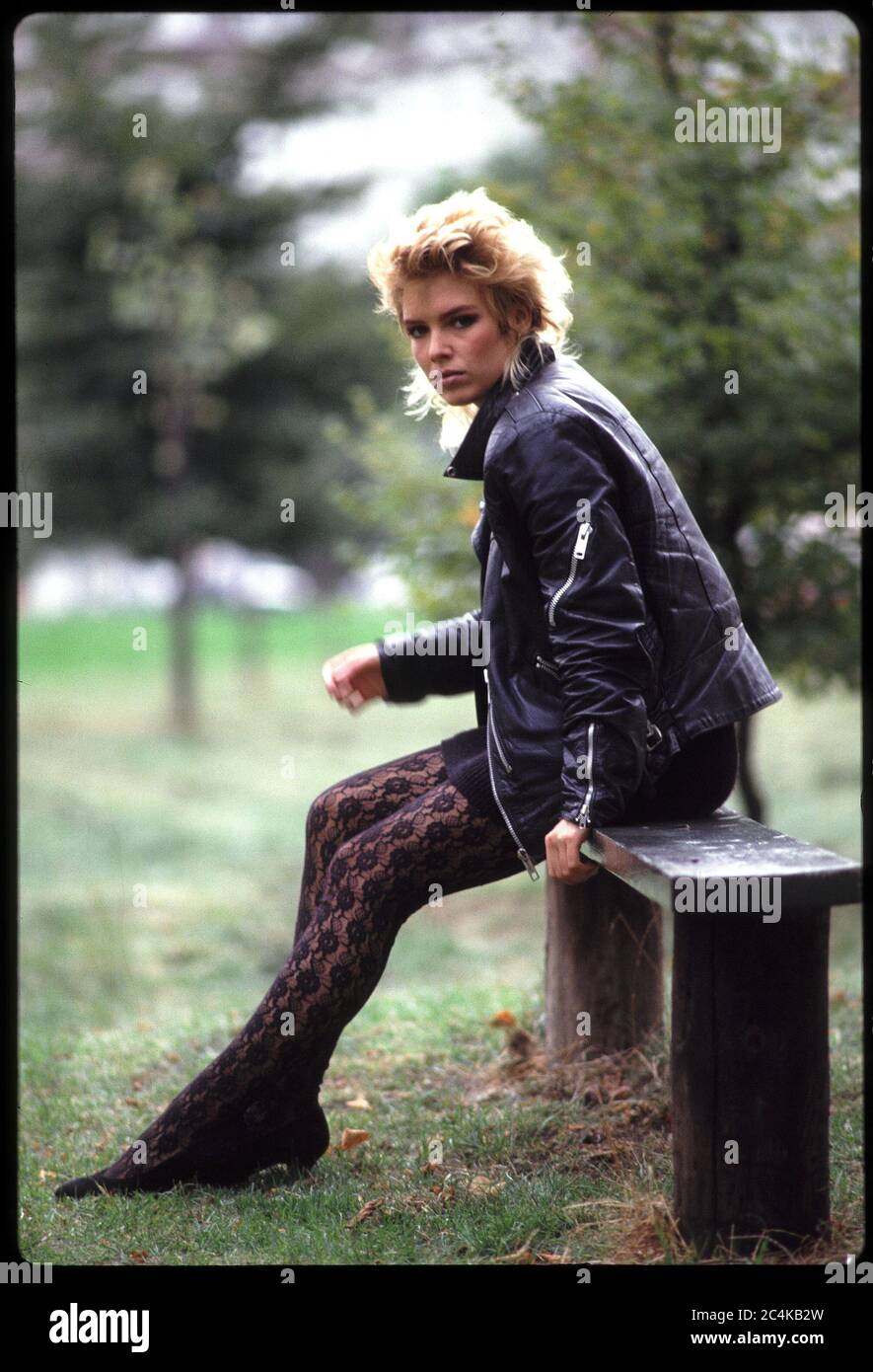 Kim Wilde au Regent's Park, St John's Wood en 1984 Banque D'Images