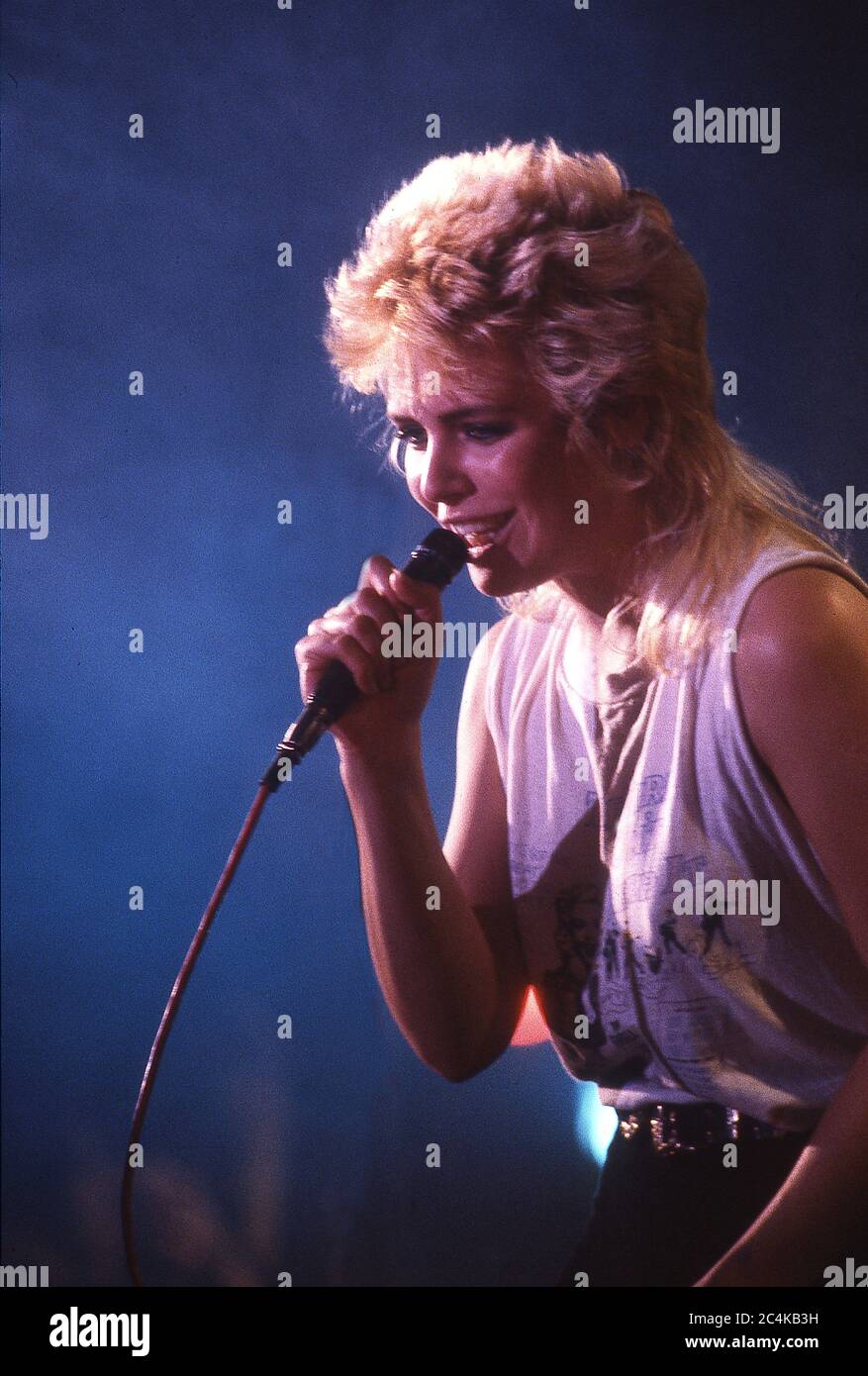 Kim Wilde en concert 1983 Banque D'Images