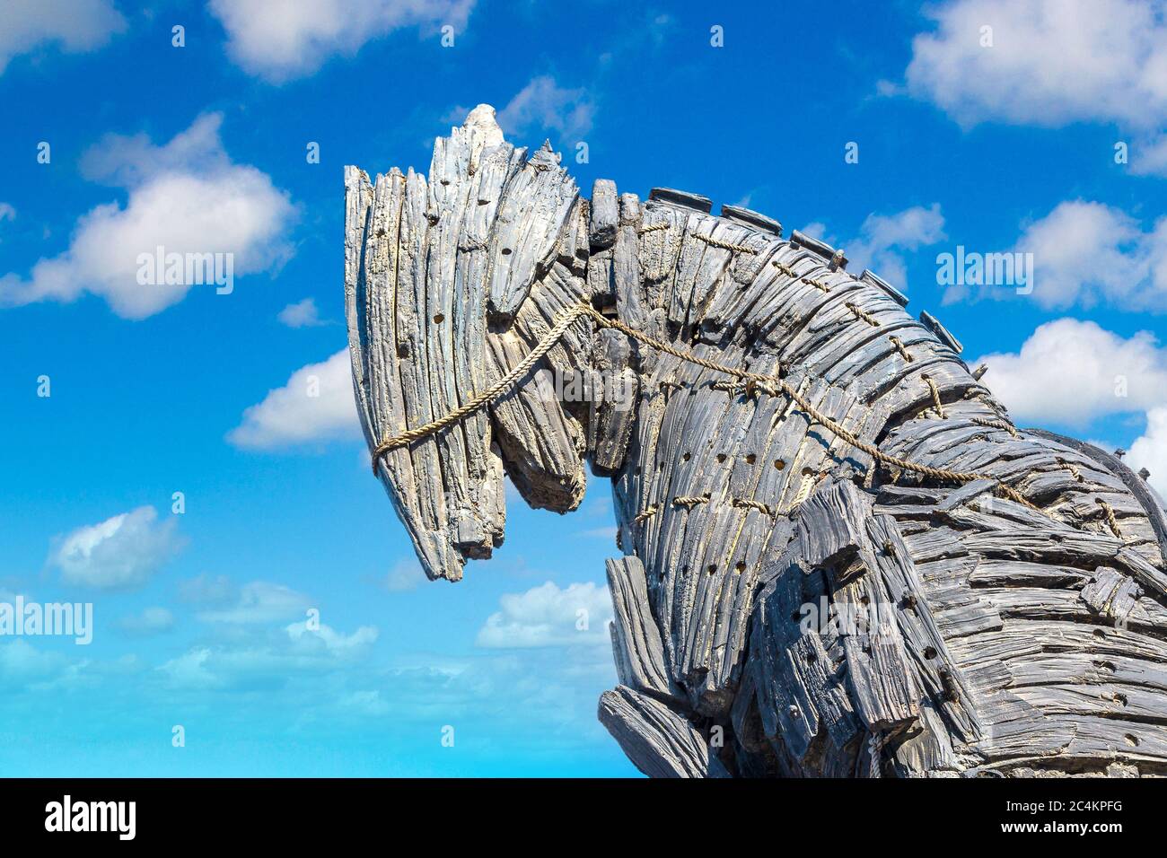 CANAKKALE, TURQUIE - 21 JUILLET 2017 : cheval de Troie à Canakkale dans une belle journée d'été, Turquie. Ce cheval était uesd dans le film 'Troy' Banque D'Images